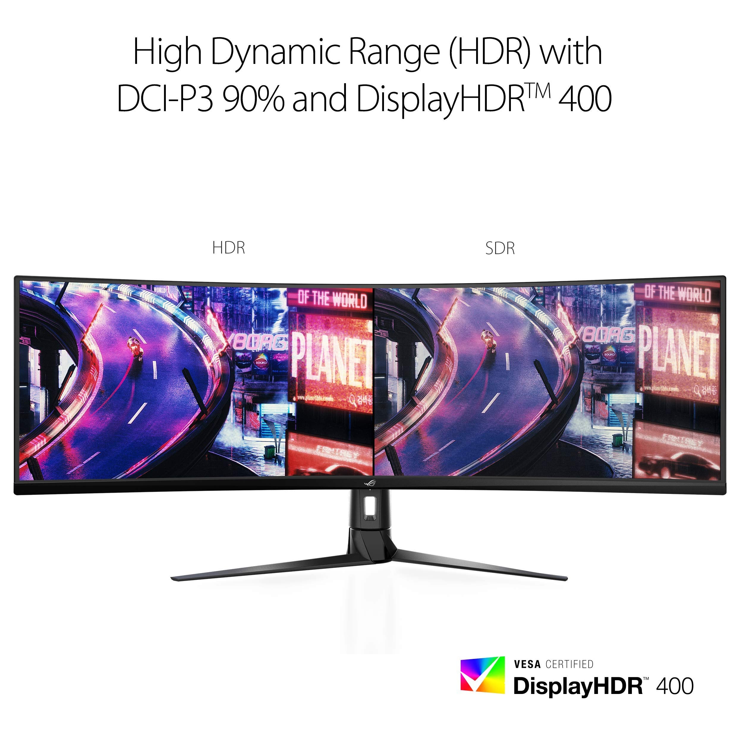 Asus Rog Strix Xg49Vq 49    Curved Gaming Freesync Monitor 144Hz Dual Full Hd Hdr Eye Care With Dp Hdmi Black