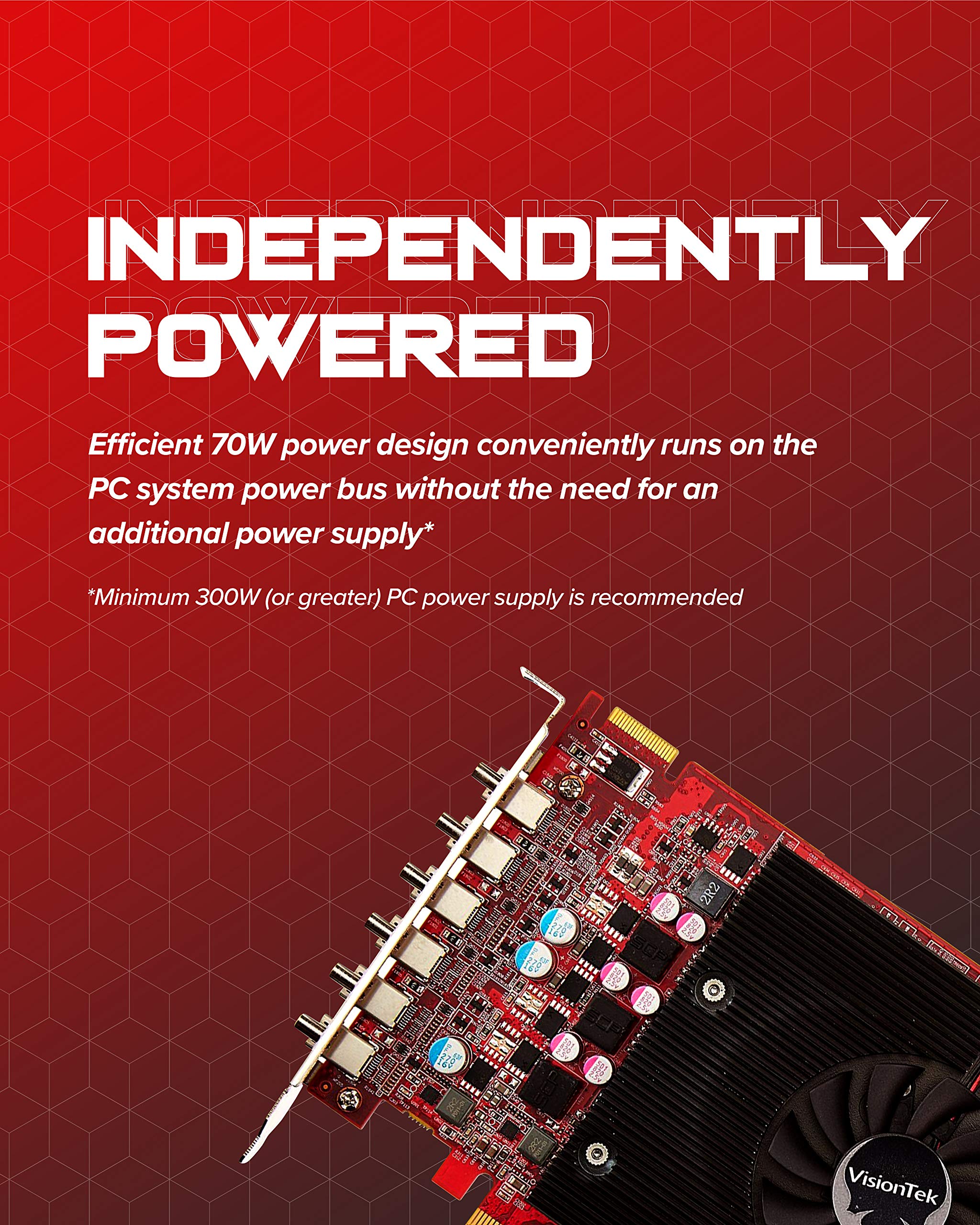 Visiontek Radeon 7750 2Gb Gddr5 6 4K Monitor Graphics Card, 6 Mini Displayport Outputs, Amd Eyefinity 2.0, Pci Express 3.0 Video