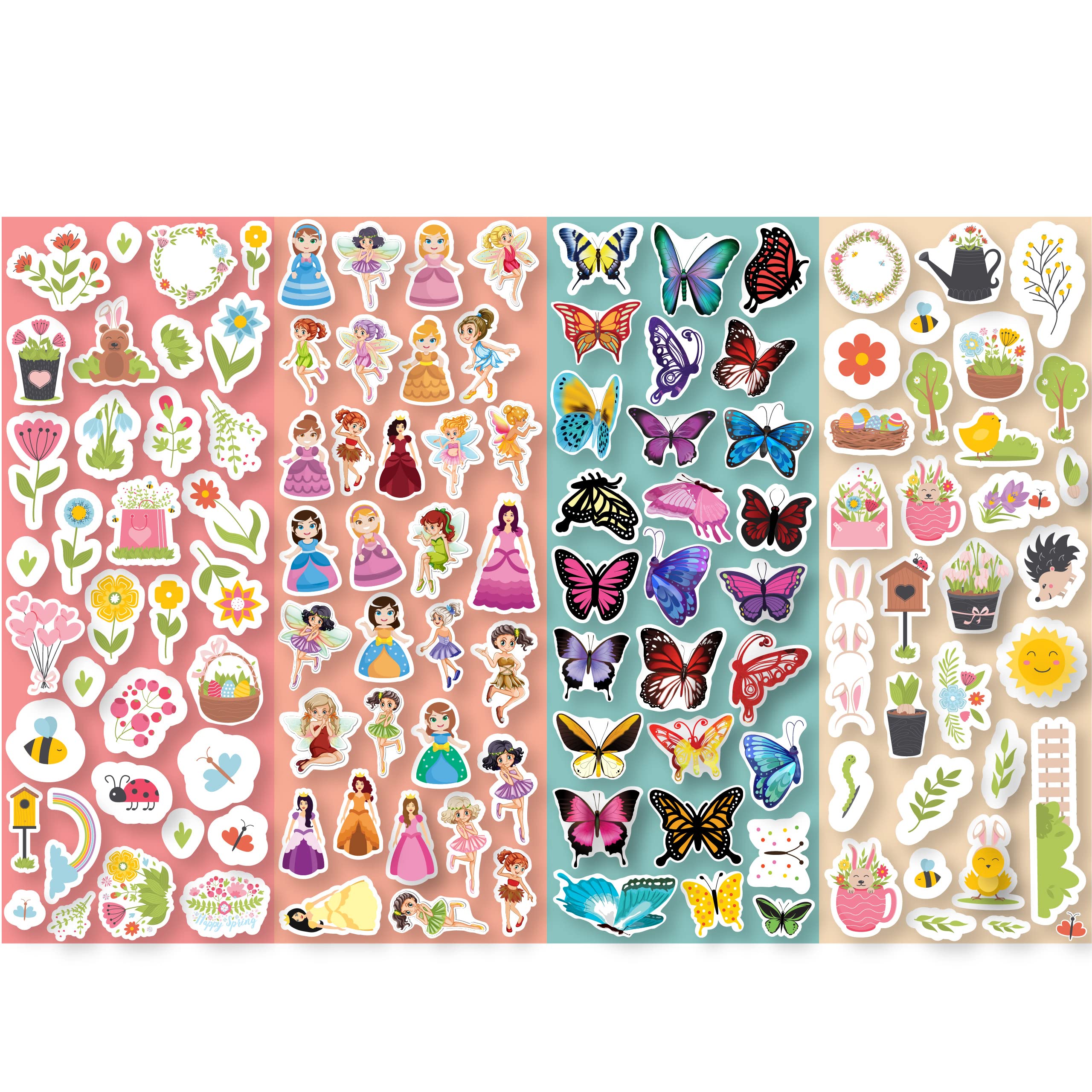 Isee 360 Set Of Fairy And Flowers Scrapbook Sticker For Diy Notebooks Diary Journal Laptop Mobiles Decorative Vinyl Printed Stic