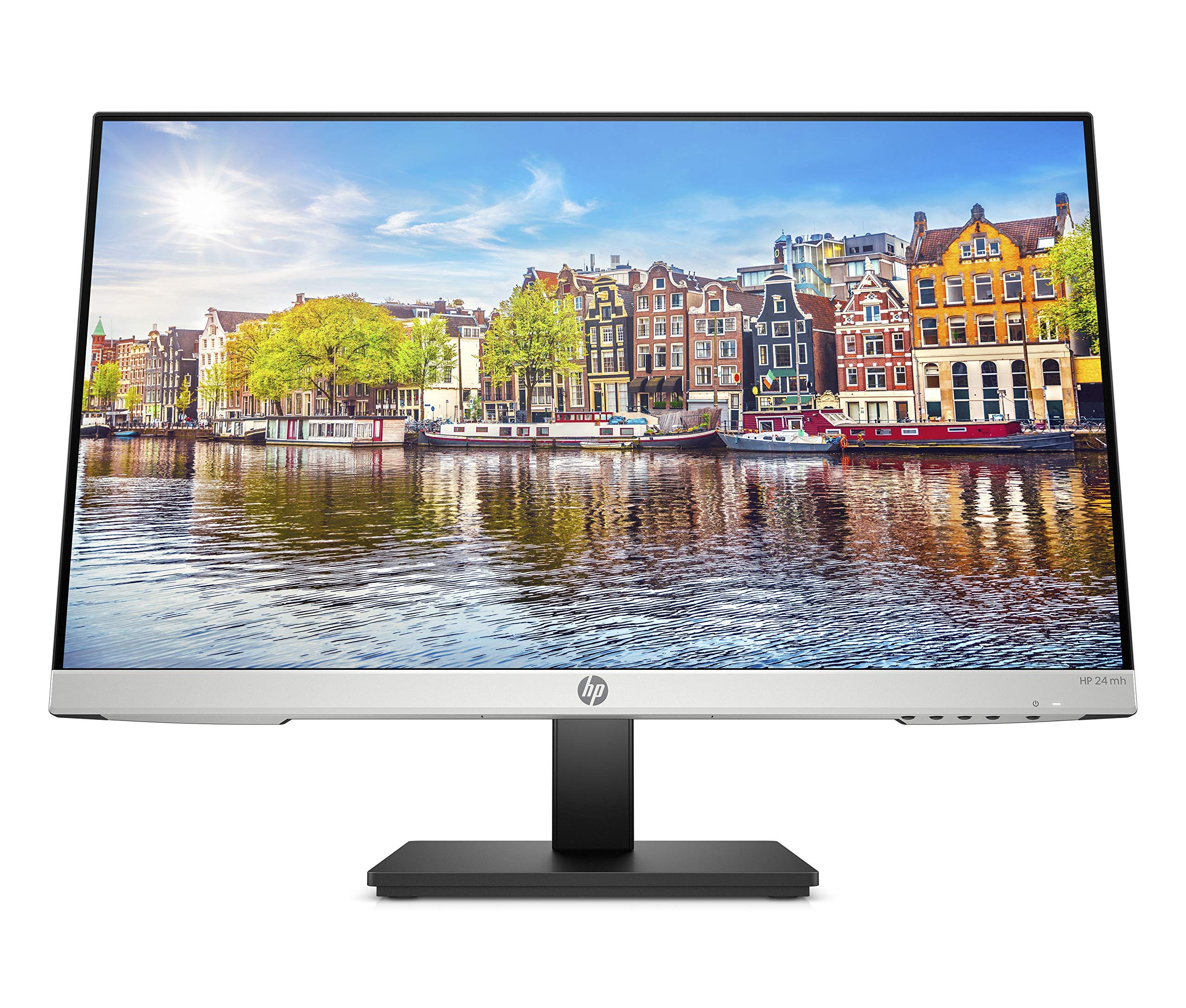 Hp 24Mh Fhd Computer Monitor With 23.8 Inch Ips Display (1080P)   Built In Speakers And Vesa Mounting   Height/Tilt Adjustment F