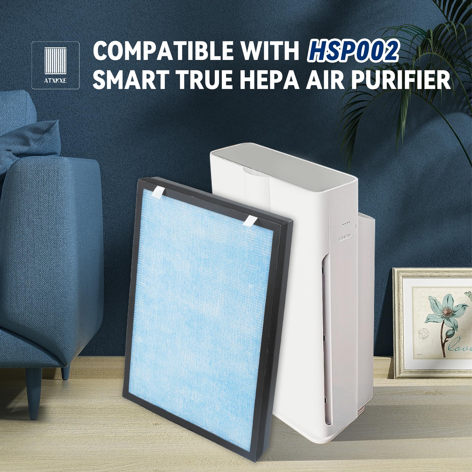 Atxkxe Hsp002 Replacement Filter Compatible With Hathaspace Air Purifier Filter Hsp002, 1 Pack
