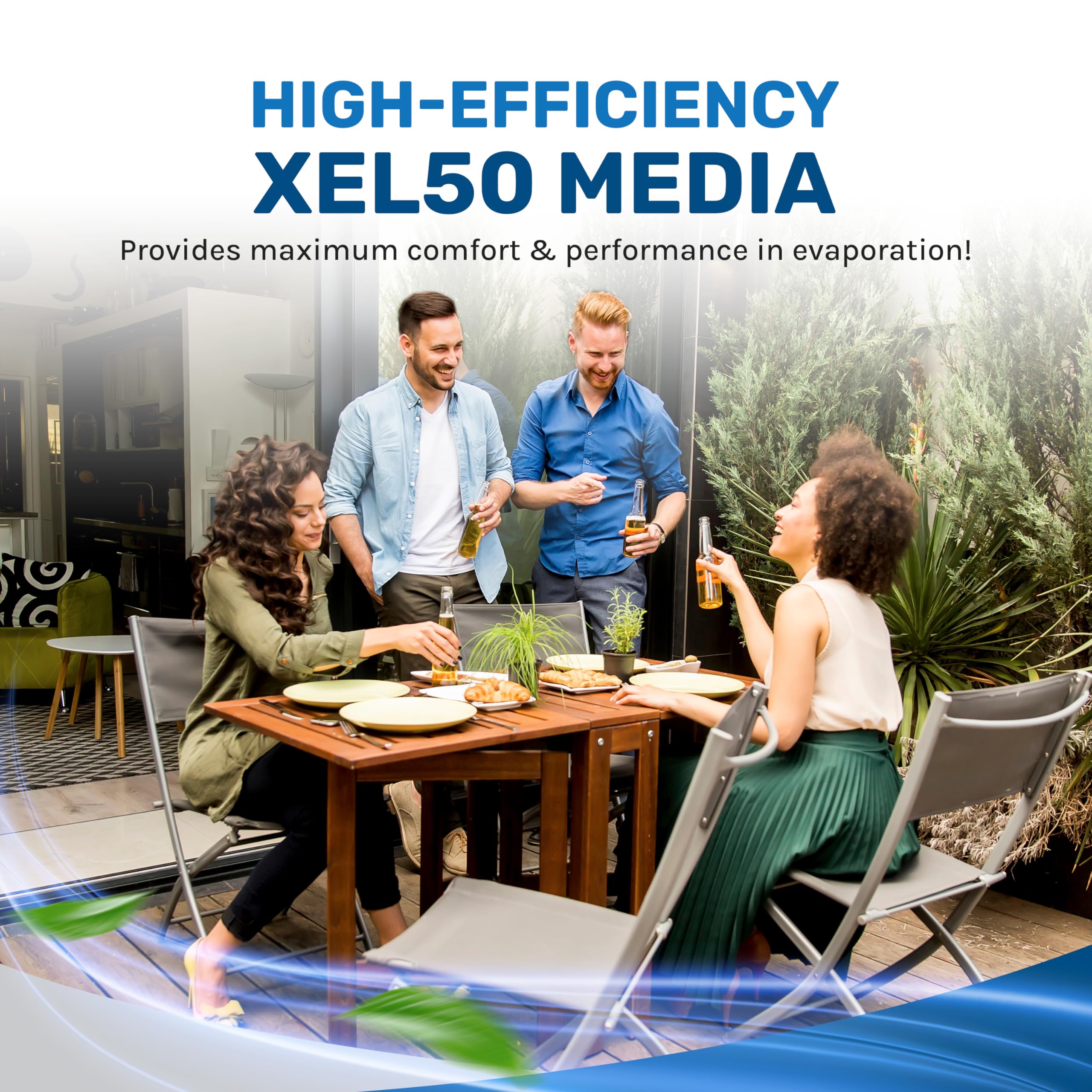 Hessaire Replacement Evaporative Cooler Pads   Swamp Cooler Replacement Pads With Corrugated Build   Low Odor Xel50 Media Evapor