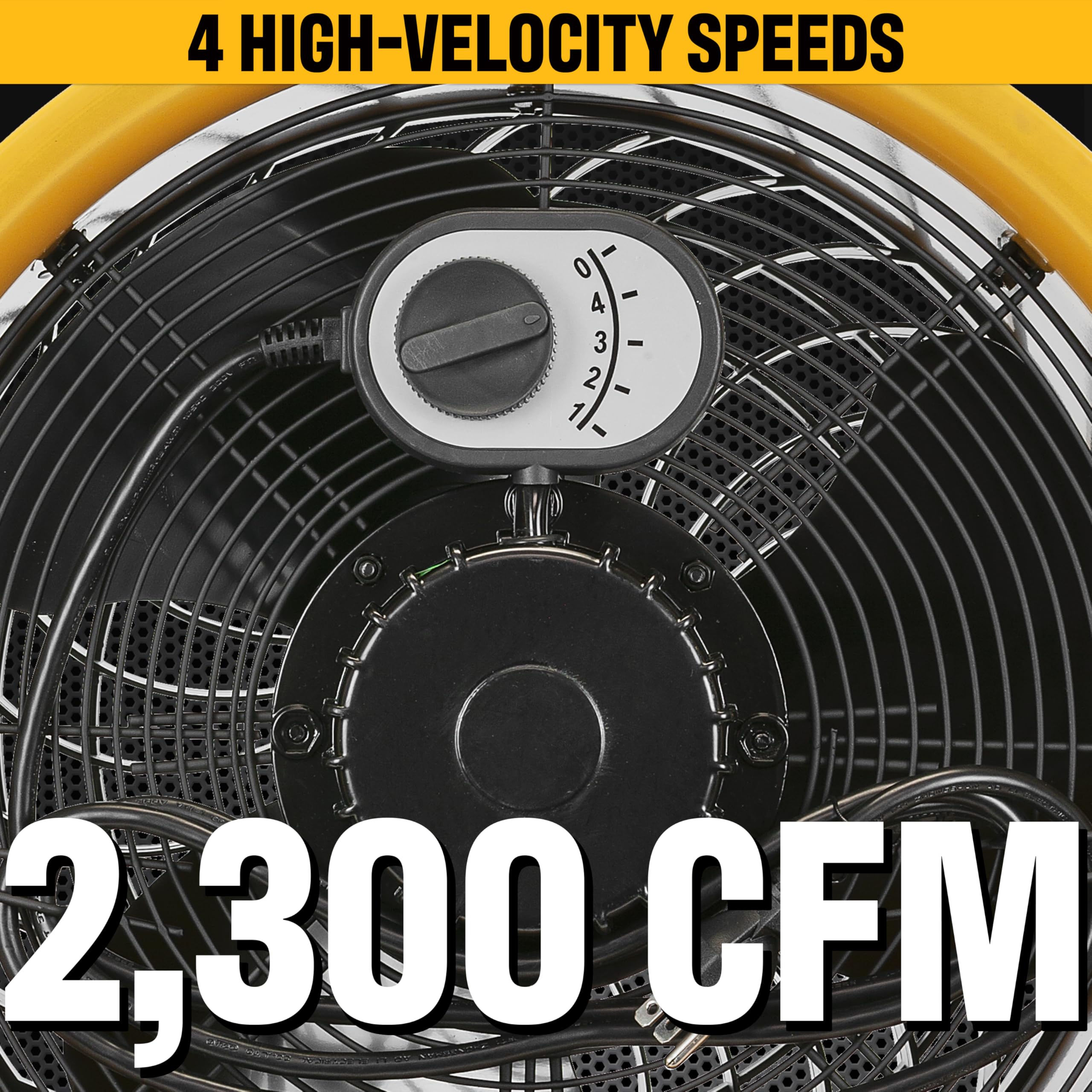 Caterpillar High Velocity 14'' Drum Air Circulator Fan With Heavy Duty Industrial Grade 360 Degree Adjustable Drum Head, And 230
