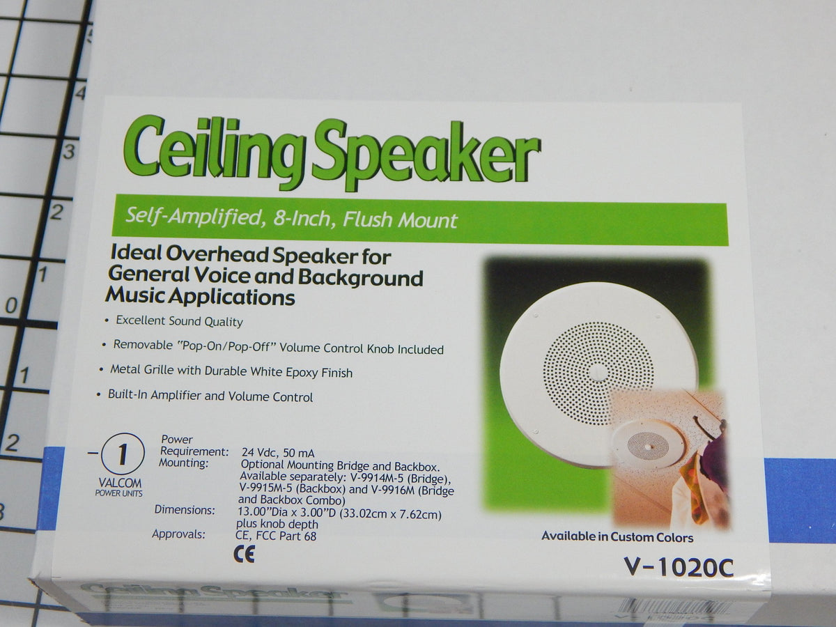 Valcom 1 Watt 1 Way 8'' Ceiling Speaker (V 1020C)