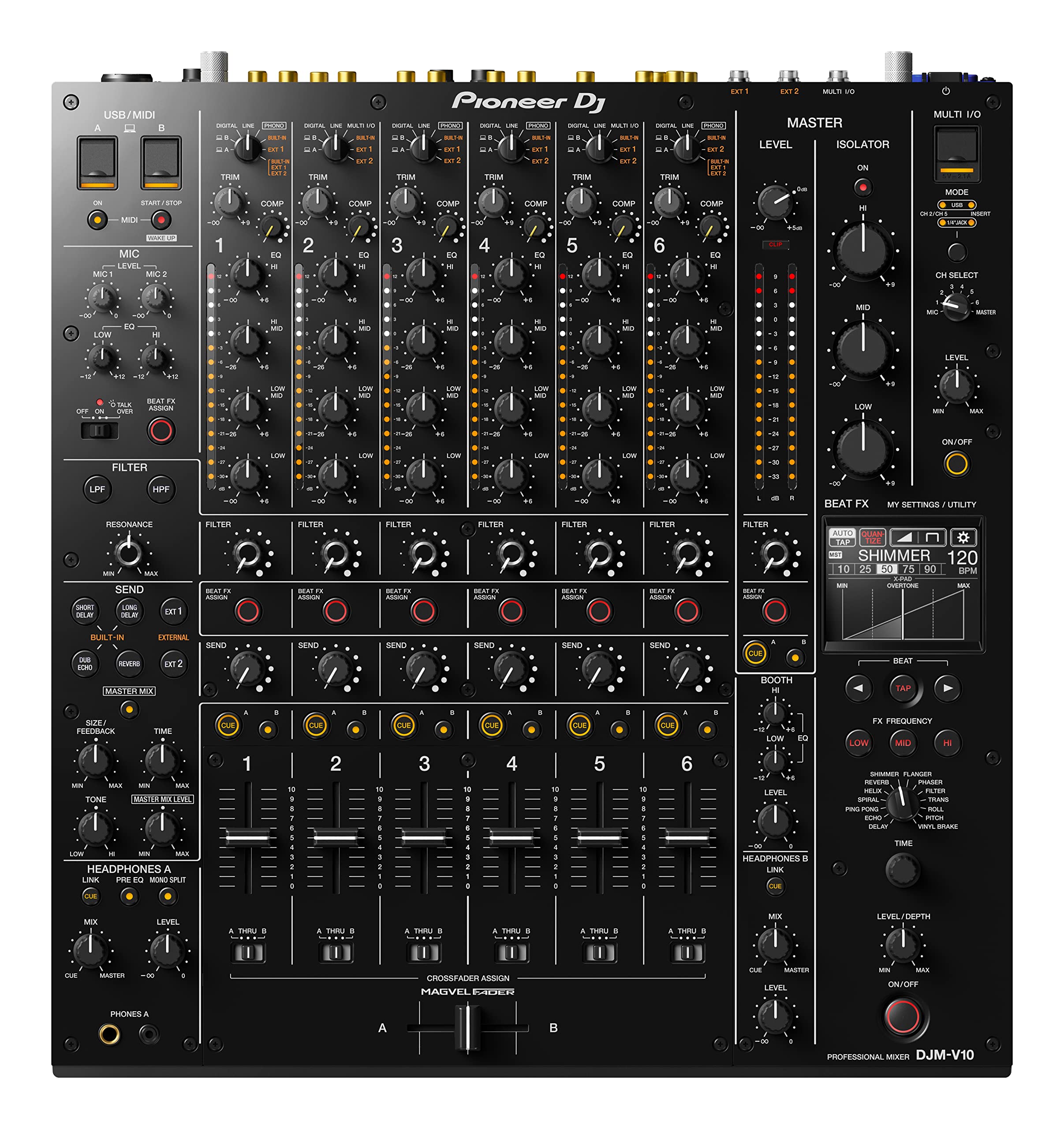 Pioneer Dj Djm V10 6 Channel Dj Mixer