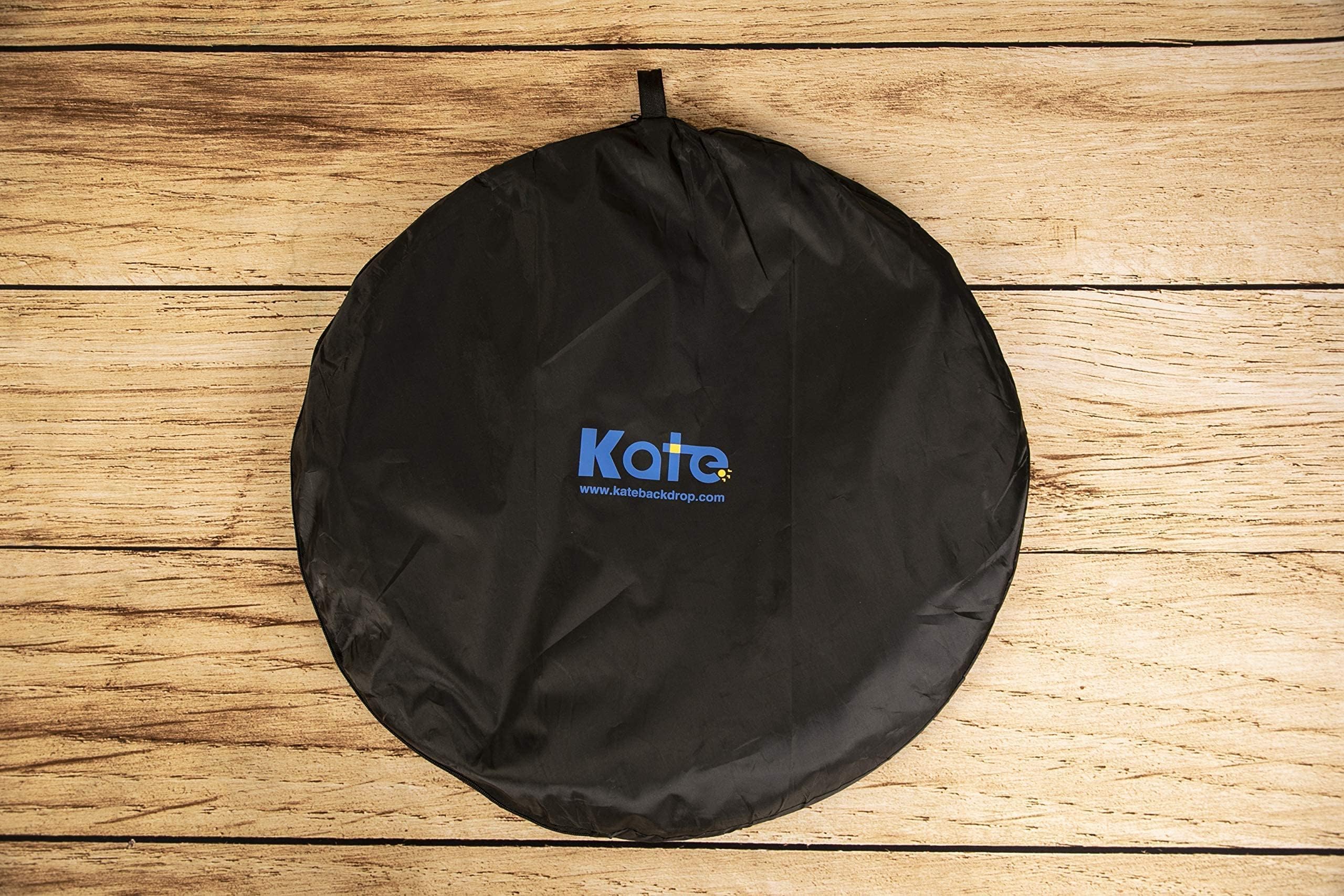 Kate 5X6.5Ft(1.5X2M) Tan Blue Collapsible Backdrop Double Sided Folding Backgrounds Pop Up Reversible Backdrops For Photo Video