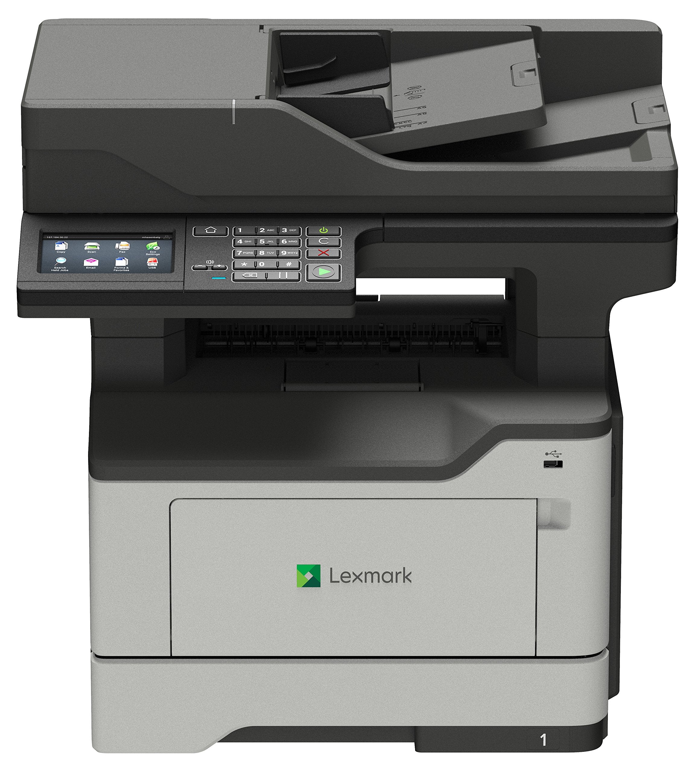 Lexmark 36S0800 MX521de Monochrome Allin One Laser Printer, Scan, Copy, Network Ready, Duplex Printing and Professional Feature