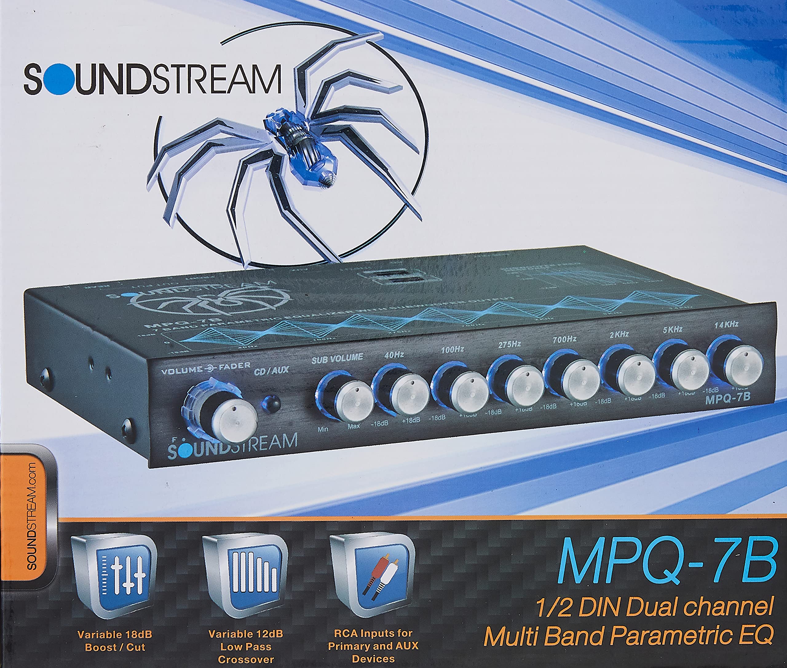 Soundstream Mpq 7B 7 Band 1/2 Din Equalizer