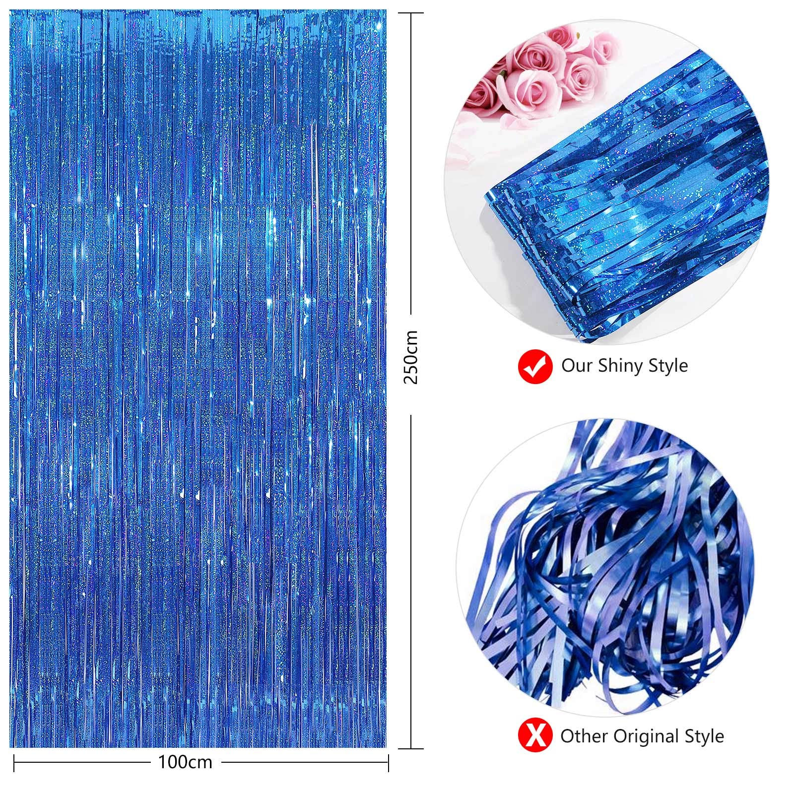 Cylmfc Foil Fringe Curtain   2 Packs 3Ftx8Ft Metallic Curtain Backdrop For Birthday Party Decorations Photo Booth Backdrop Chris