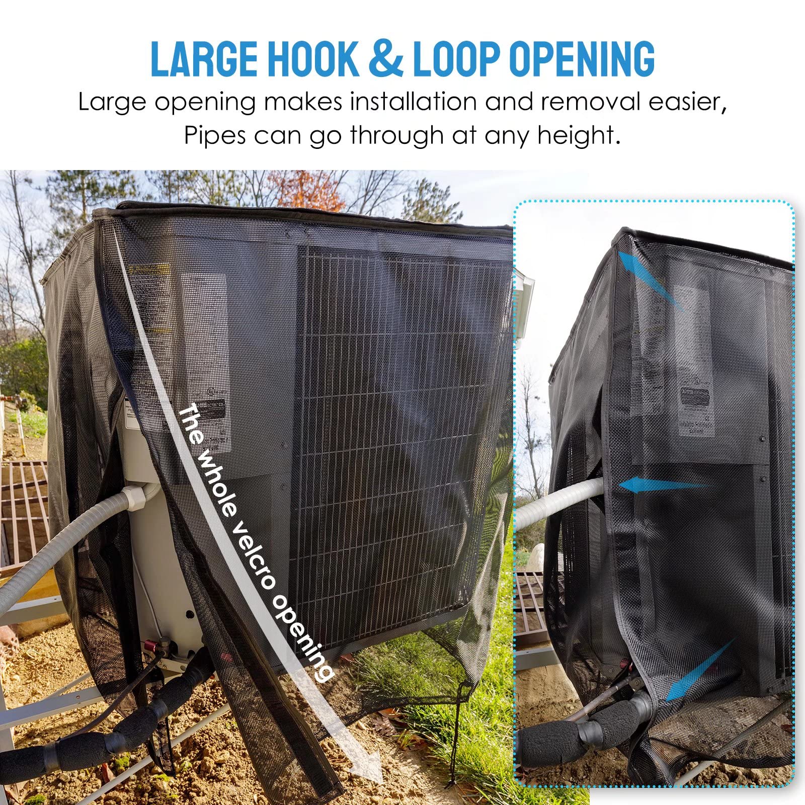 Joiish Air Conditioner Cover Full Mesh With Detachable Waterproof Top, Breathable & All Seasons, 28 X 28 X 32 Inch Outside Centr