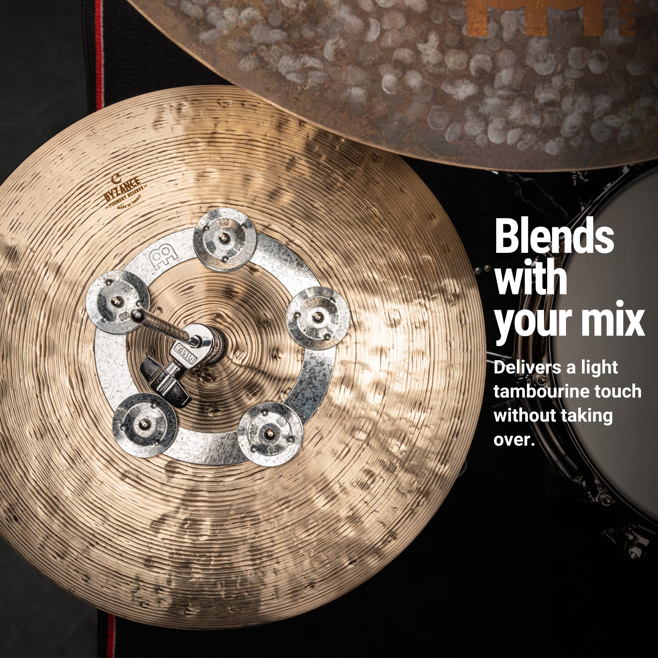 Meinl Cymbals Dry Ching Ring Tambourine Jingle Effect   Not Made In China   For Hihats, Crashes, Rides And Stacks (Dcring)