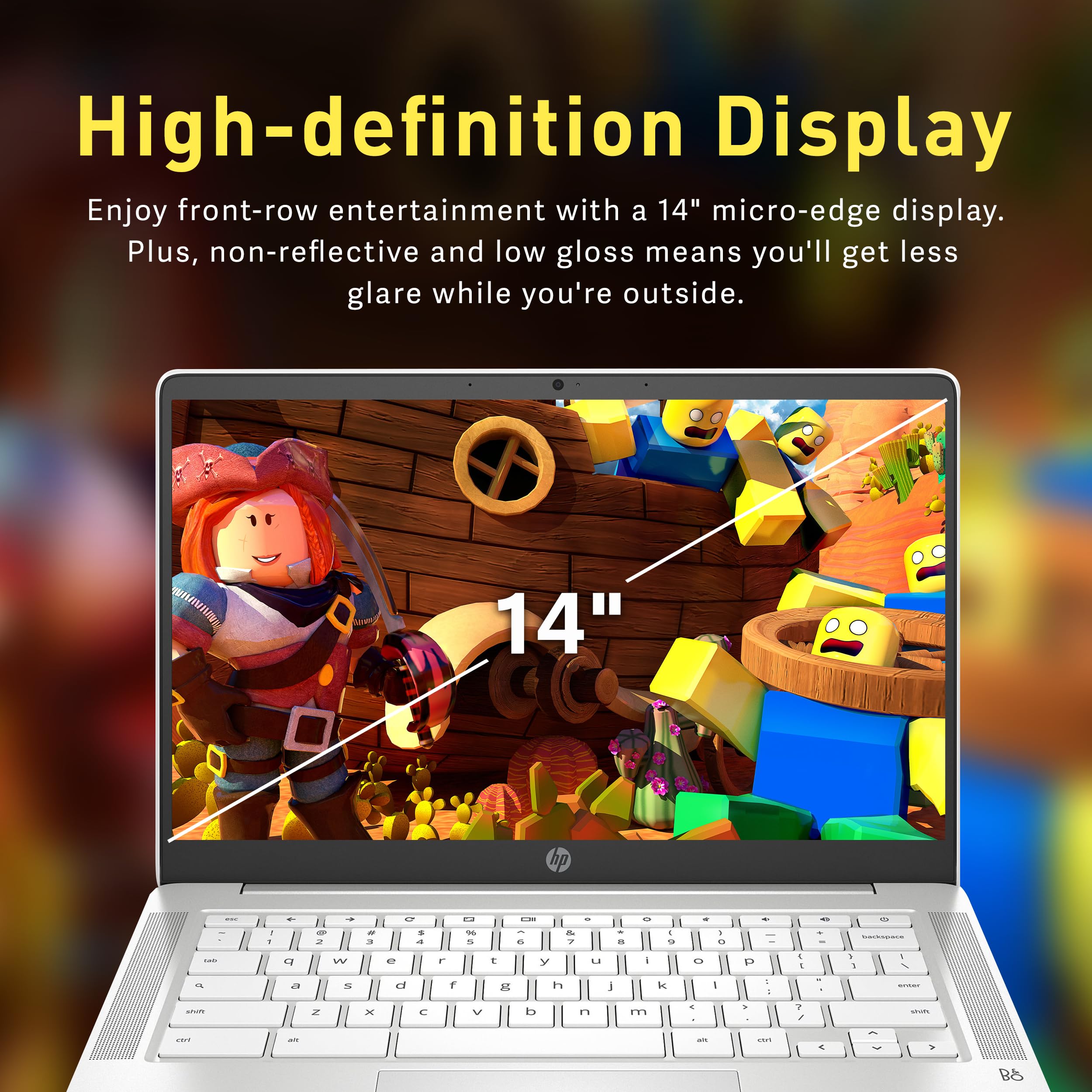 Hp Chromebook 14'' Fhd Ips Laptop, Amd 3015Ce, 4Gb Ram, 192Gb Storage(32Gb Emmc+160Gb Docking Station), Amd Radeon Graphics, 720