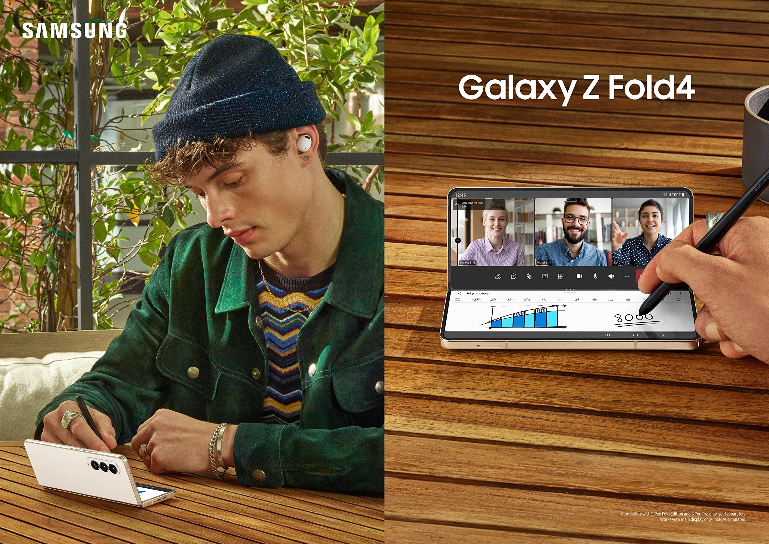 Samsung Galaxy Z Fold 4 Cell Phone, Factory Unlocked Android Smartphone, 512Gb, Flex Mode, Hands Free Video, Multi Window View,