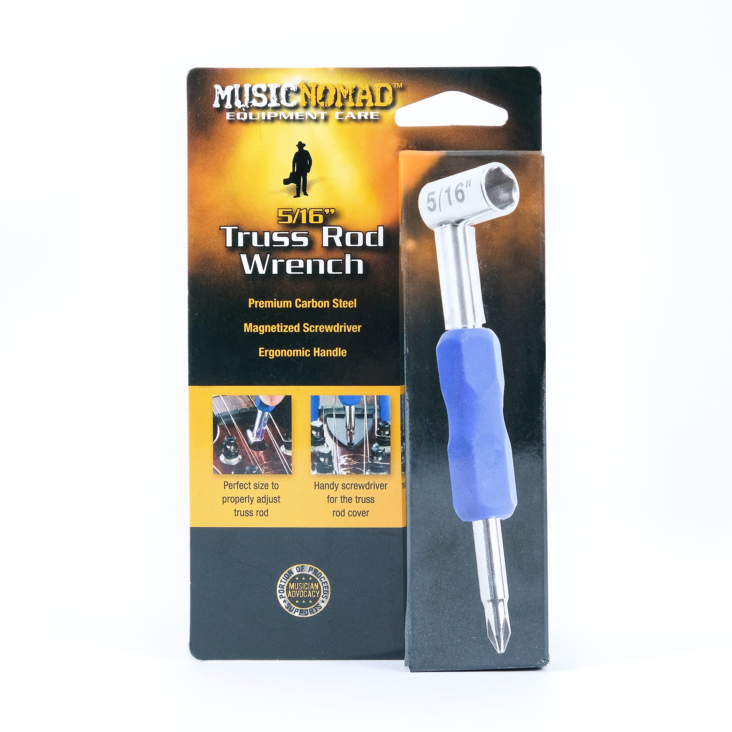 Musicnomad Mn232 Premium Truss Rod Wrench   5/16'', Plus Magnetized Screwdriver