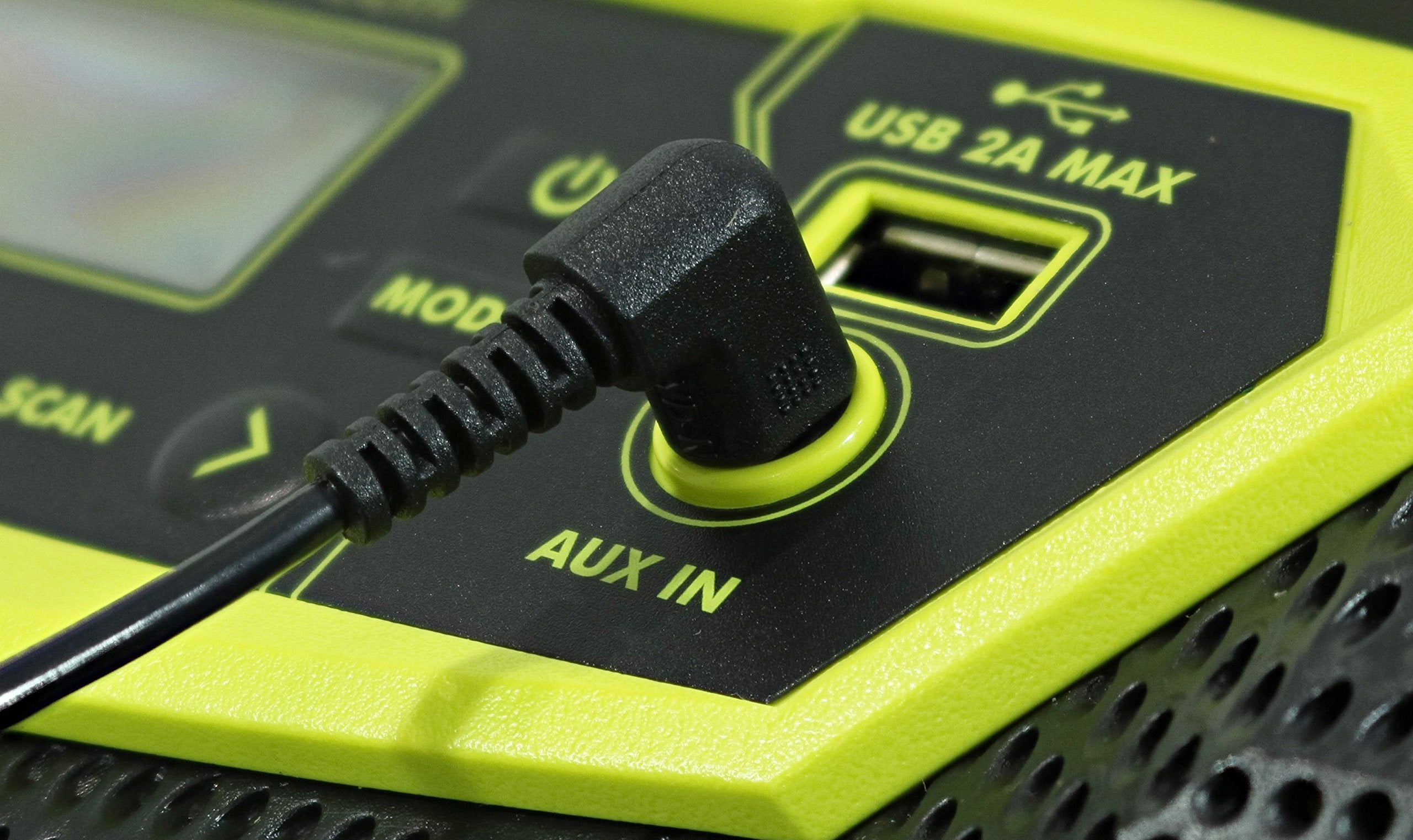 Ryobi P746 One+ 18 Volt Lithium Ion / Ac Dual Powered Am/Fm Stereo System With Usb And Bluetooth Technology (Battery, Charger, And Extension Cord Not Included / Radio Only)