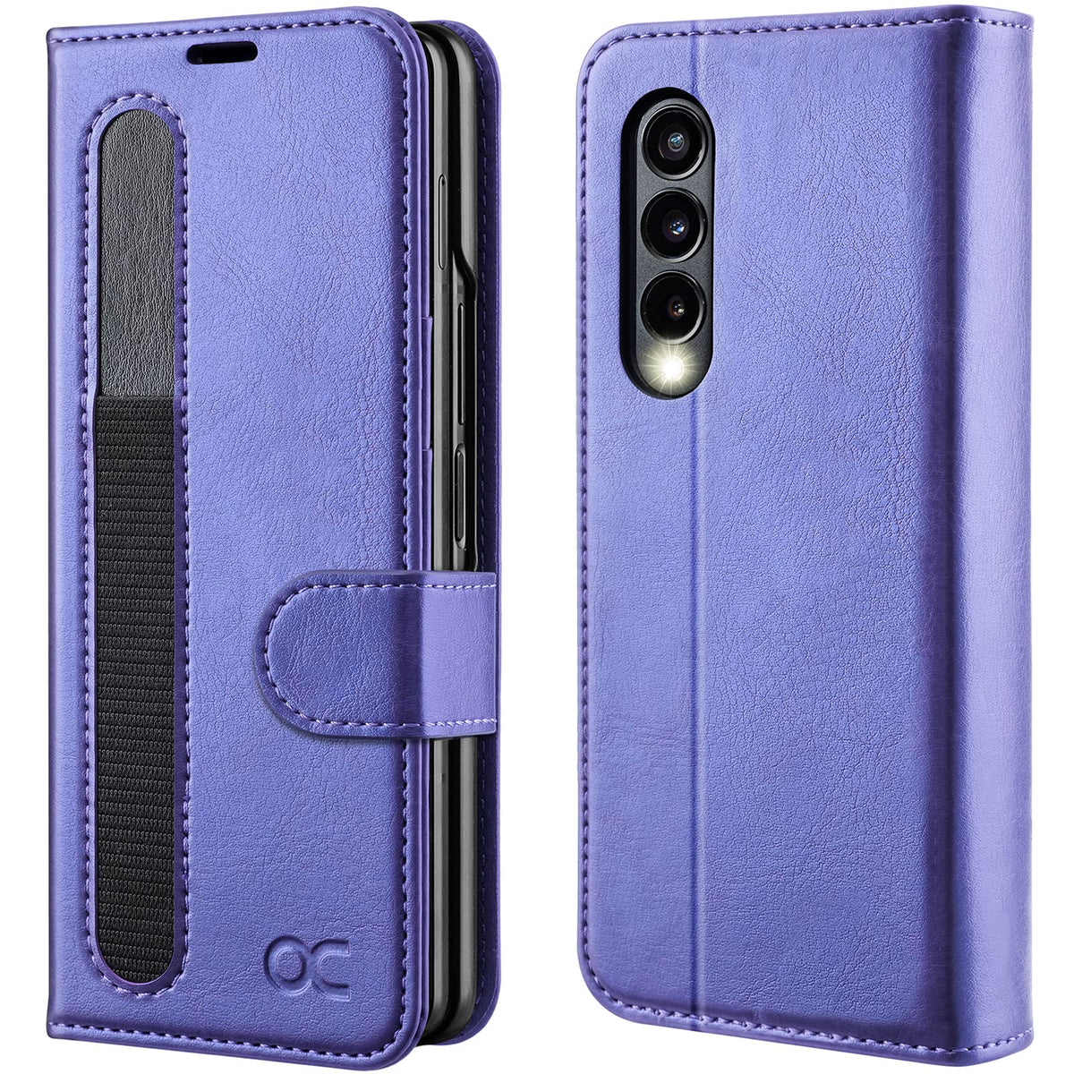 Ocase Compatible With Galaxy Z Fold 3 5G Wallet Case With S Pen Holder, [Updated Version] Pu Leather Flip Folio Case With Card S