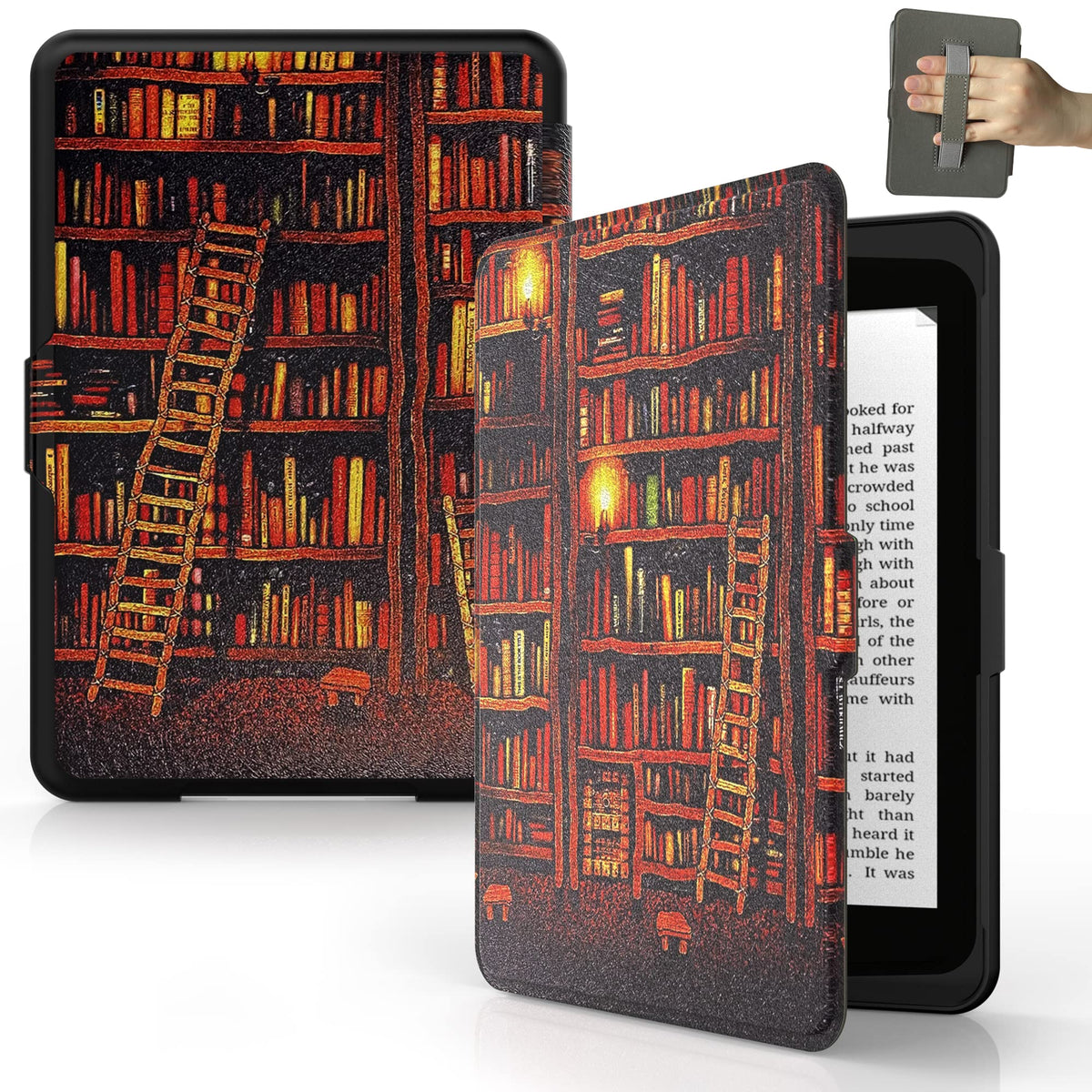 Scsvpn Case For 6'' Kindle 11Th Generation 2022 Release With Hand Strap, Auto Sleep/Wake   Lightweight Premium Pu Leather Sleeve