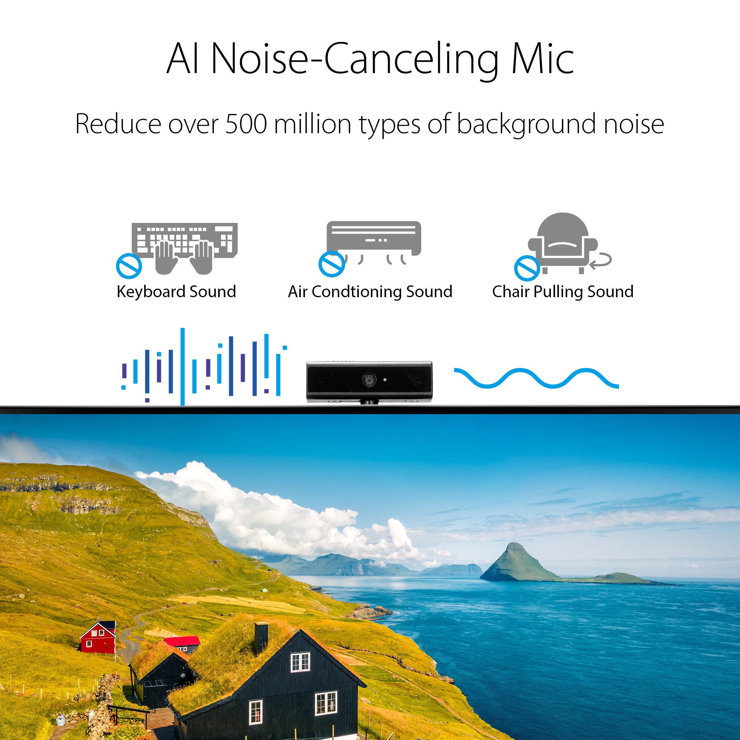 Asus 27    1440P Video Conference Monitor (Be27Acsbk) - Qhd (2560 X 1440), Ips, Built-In 2Mp Webcam, Mic Array, Speakers, Eye Ca