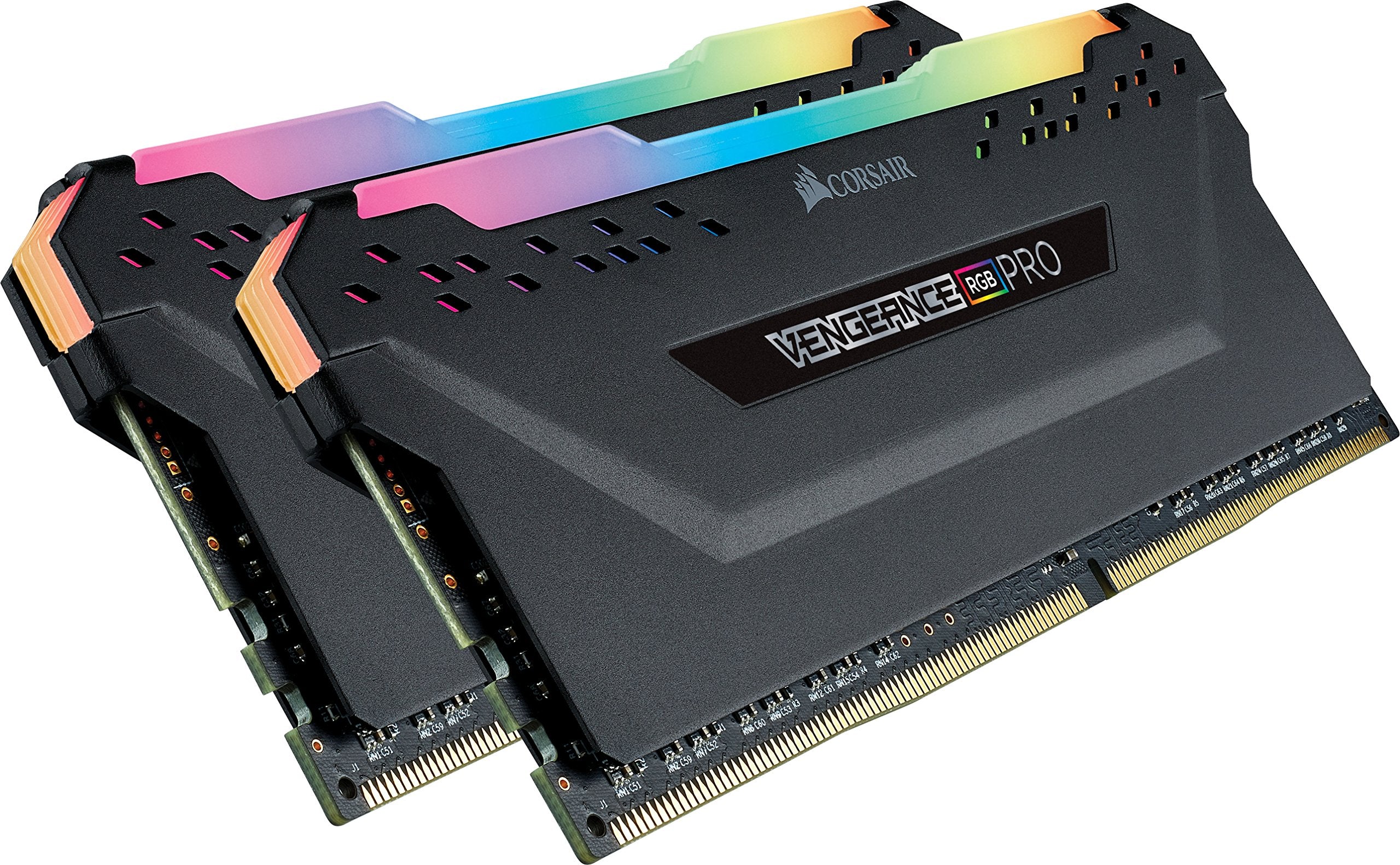 Corsair Vengeance RGB PRO 16GB (2x8GB) DDR4 3000MHz C15 LED Desktop Memory - Black, Model:CMW16GX4M2C3000C15