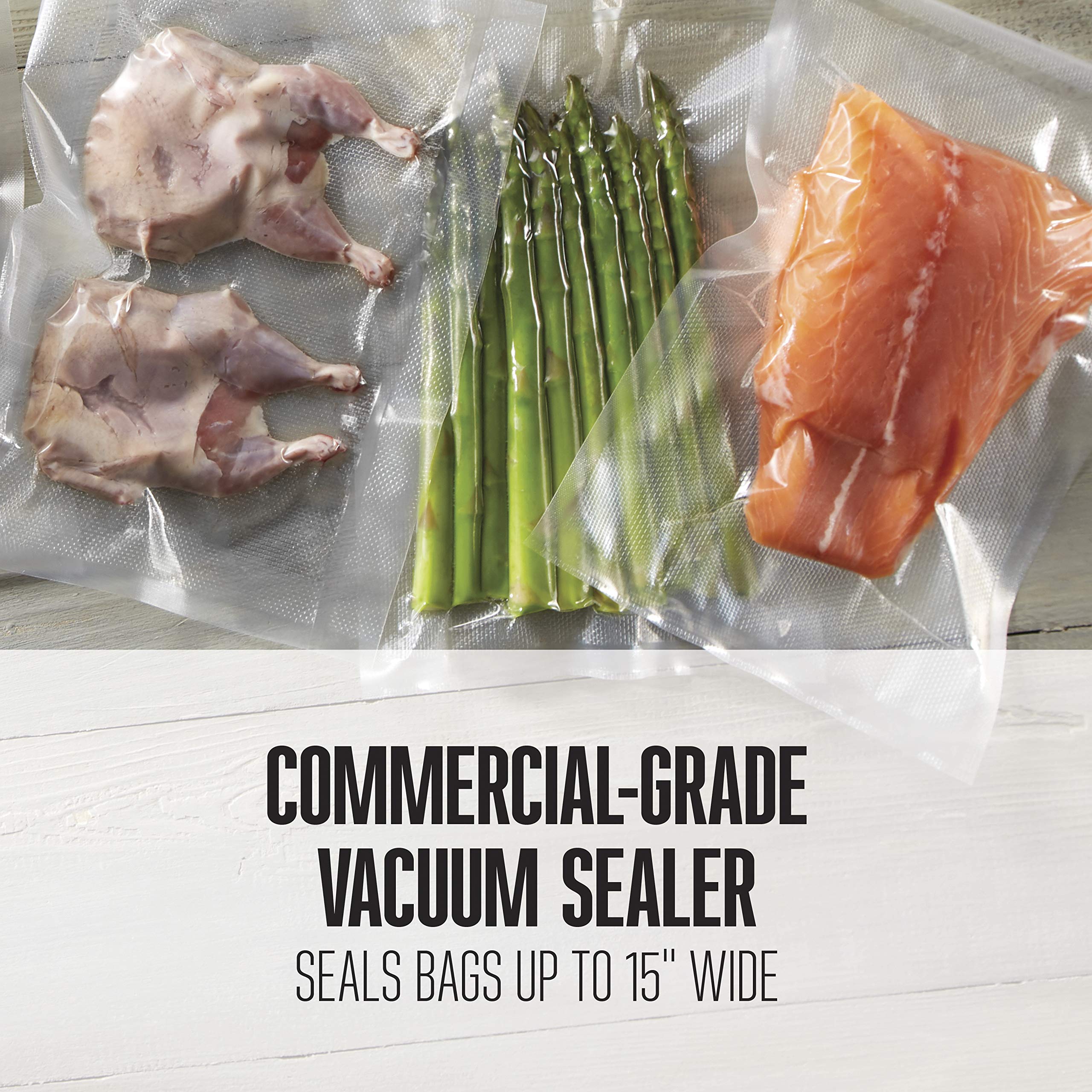 Weston Brands Vacuum Sealer Machine For Food Preservation & Sous Vide, Extra Wide 5Mm Bar For Sealing Bags Up To 15'', 935 Watts