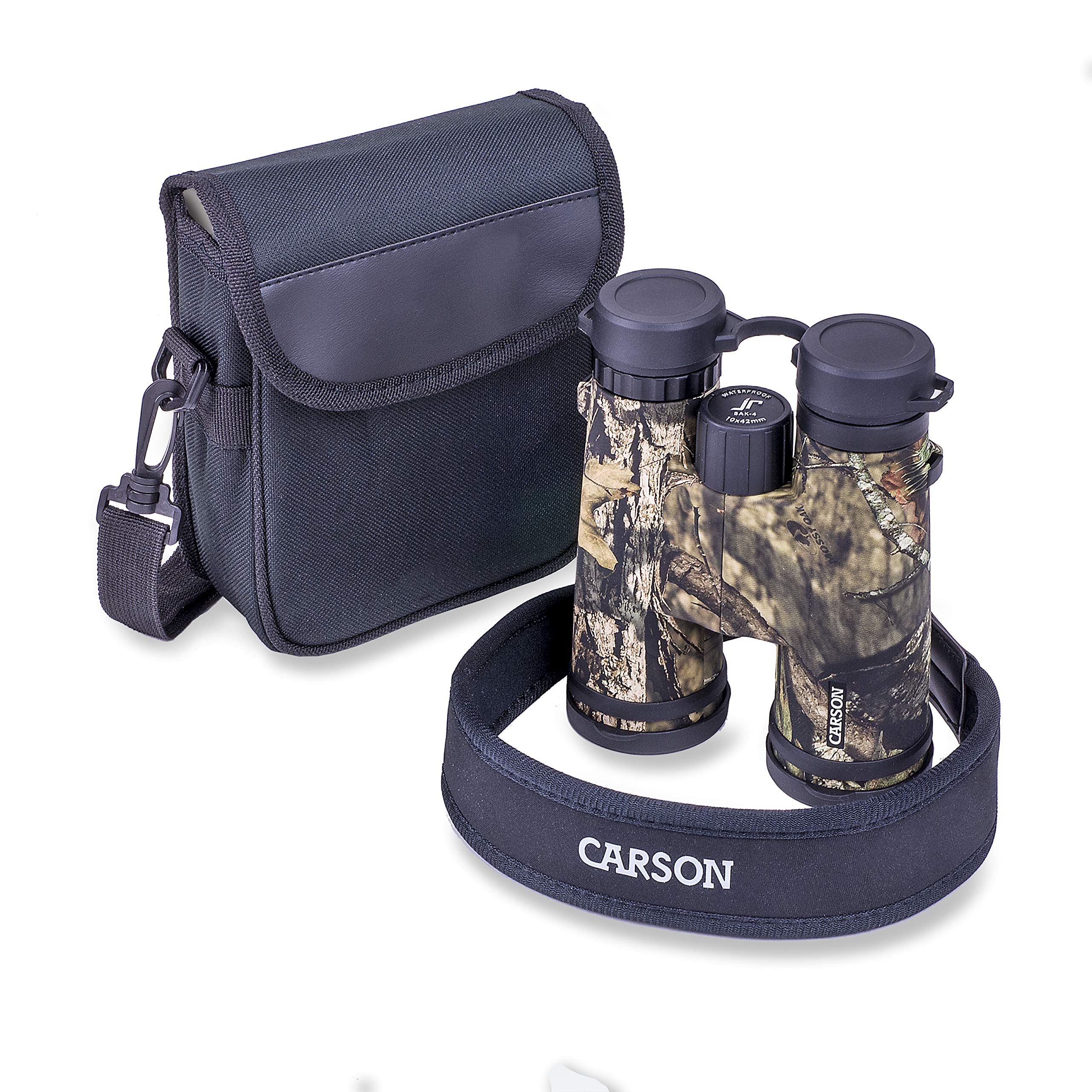 Carson Jr Series 10X42Mm Mossy Oak Camouflage Waterproof Binoculars For Hunting, Bird Watching, Sight Seeing, Safari, Surveillan