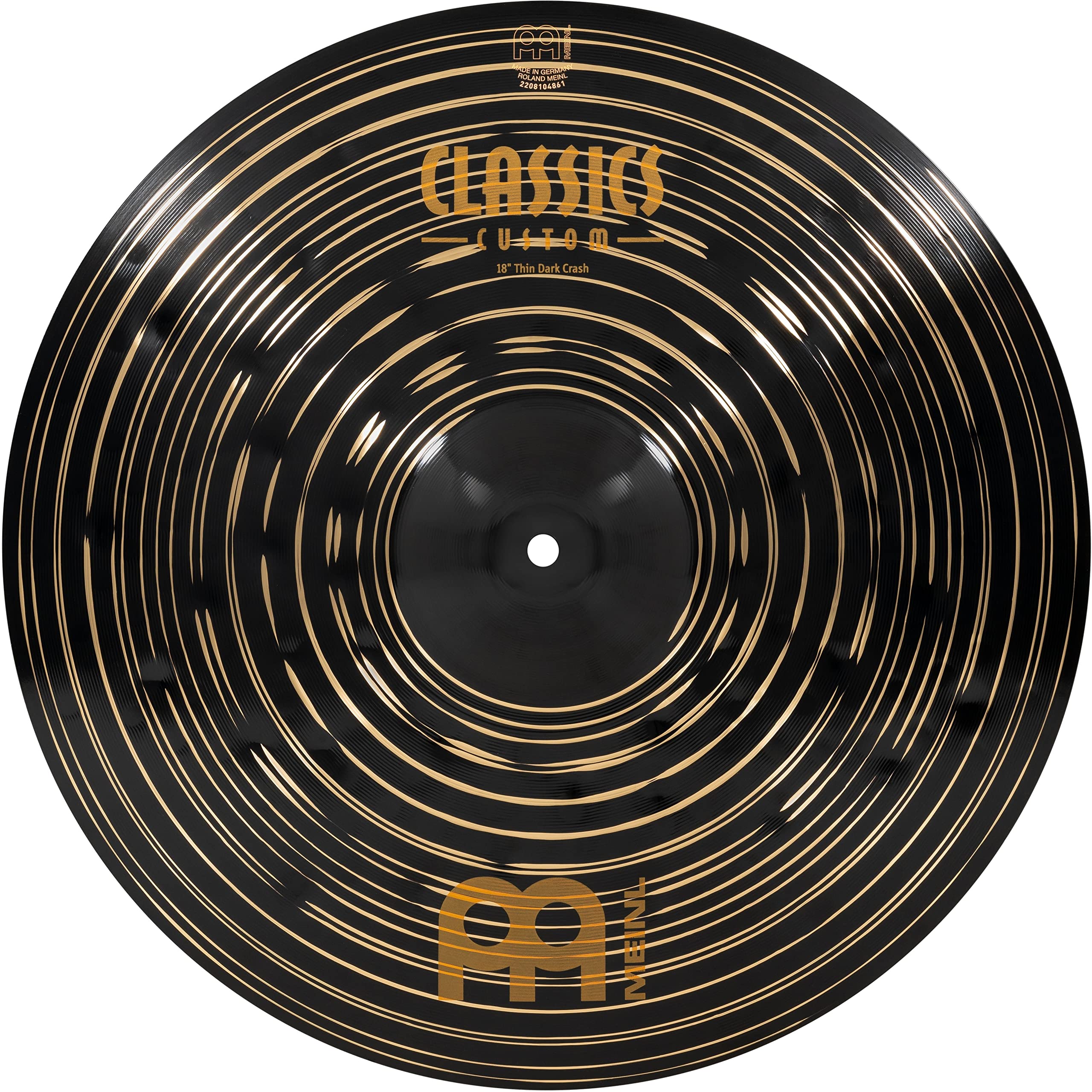 Meinl Cymbals Classics Custom Dark Thin 18'' Crash Cymbal For Drum Set   Made In Germany   B12 Bronze, 2 Year Warranty (Cc18Tdac