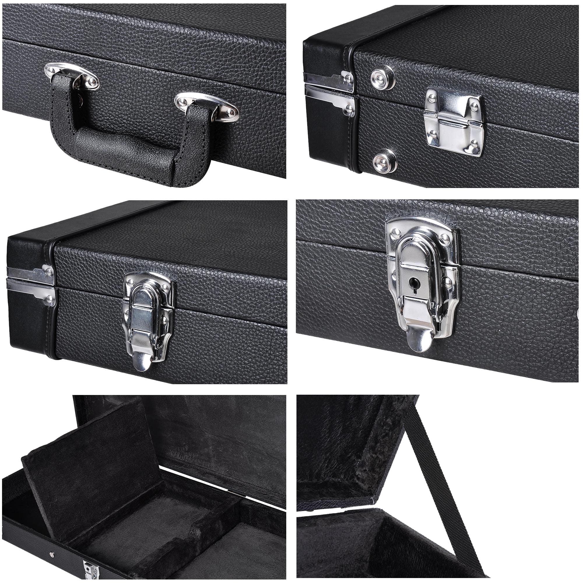 Aw Square Electric Guitar Case Hard For Standard Guitar Universal Wooden Hard Shell Rectangle Portable Carrying Case With Lock L