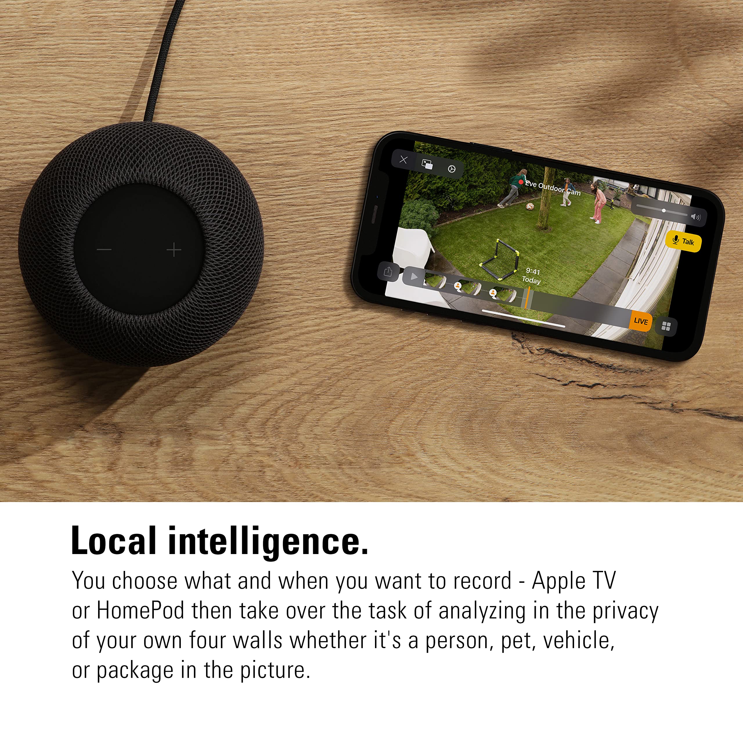 Eve Outdoor Cam   Secure Floodlight Camera, Maximum Security & Privacy (Homekit Secure Video), 1080P, Night Vision, Wi Fi (2.4 G