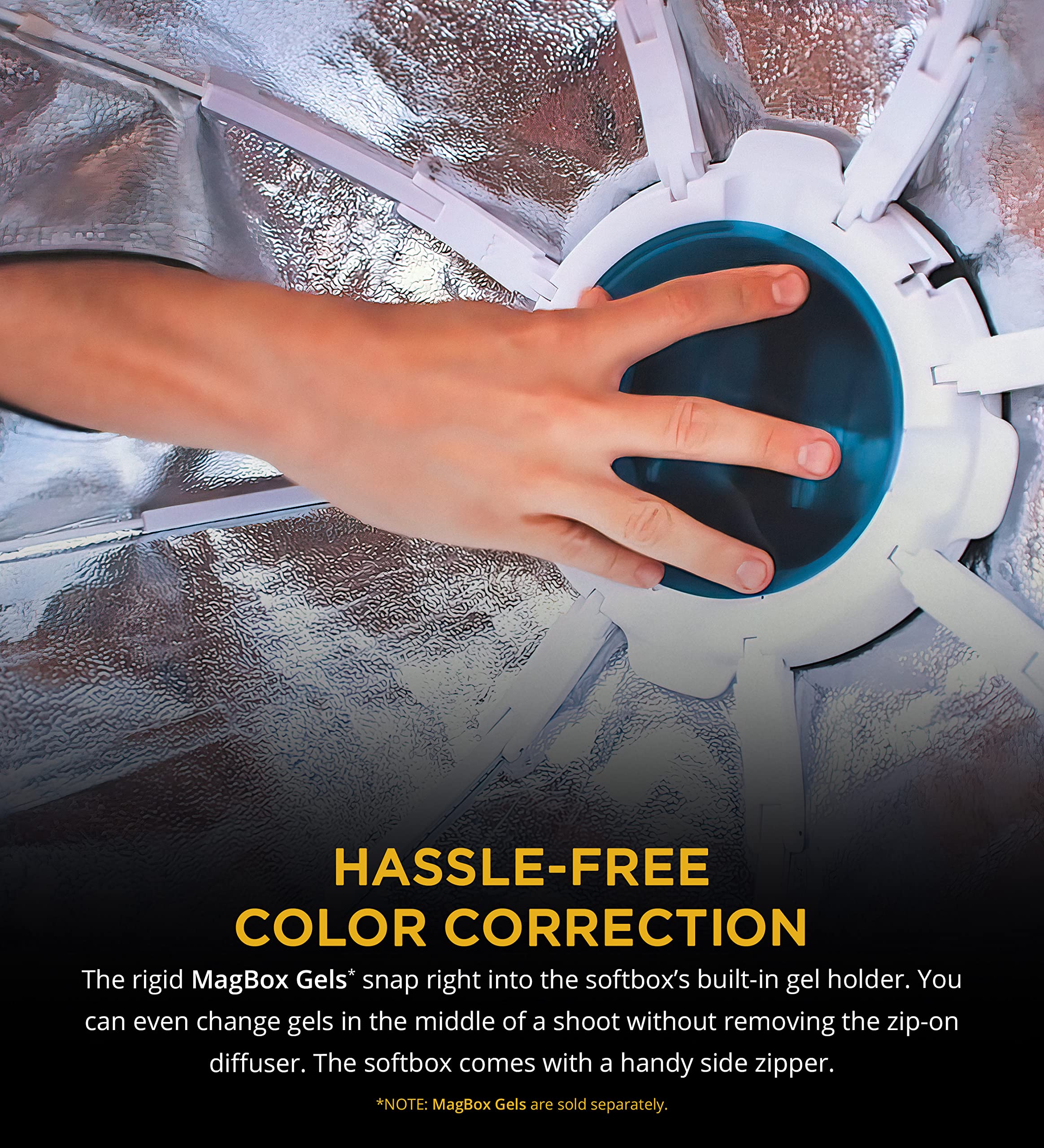 Magmod Magbox Pro 24'' Octa Softbox With Integrated Gel Slot And Storage Pocket For Fabric Diffuser | Compatible With Speedlight