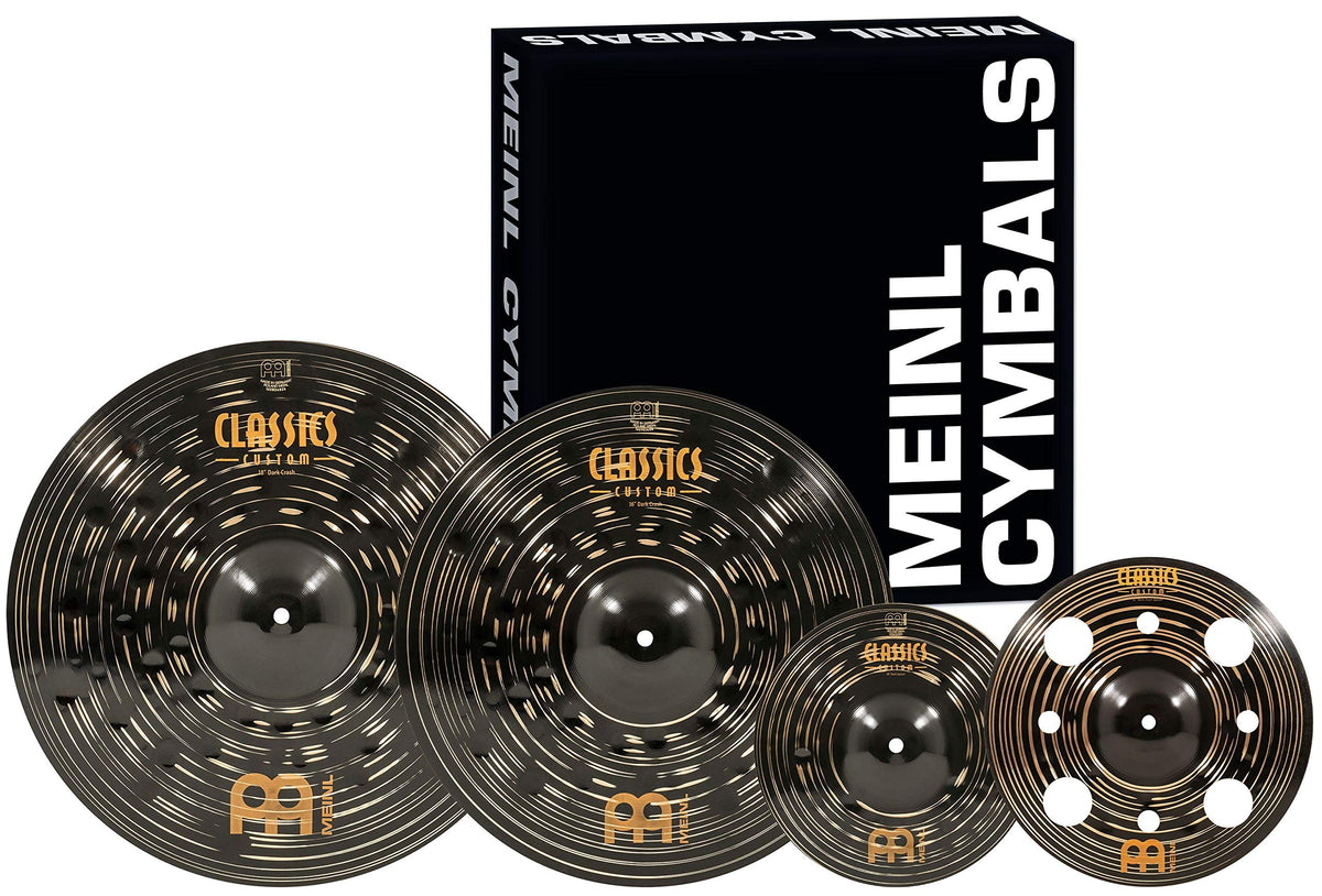 Meinl Cymbals Classics Custom Dark Crash And Effects Pack With Free 12A Trash Splash (Ccd1068