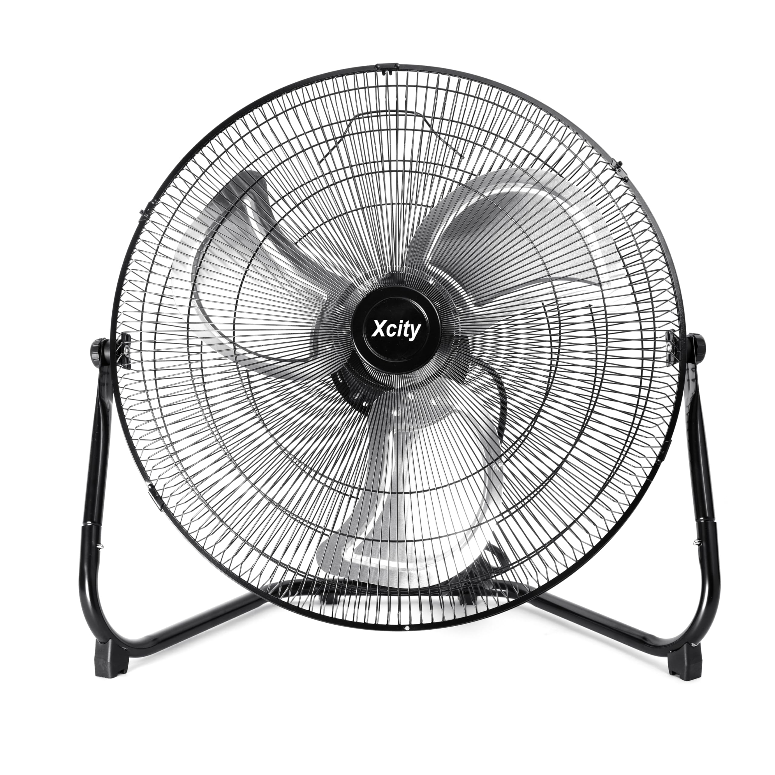 Xcity 20 Inch Metal Industrial Floor Fans, Max 4650 CFM, Heavy Duty High Velocity Fan with 3-speed and 360Adjustable Tilt, for W
