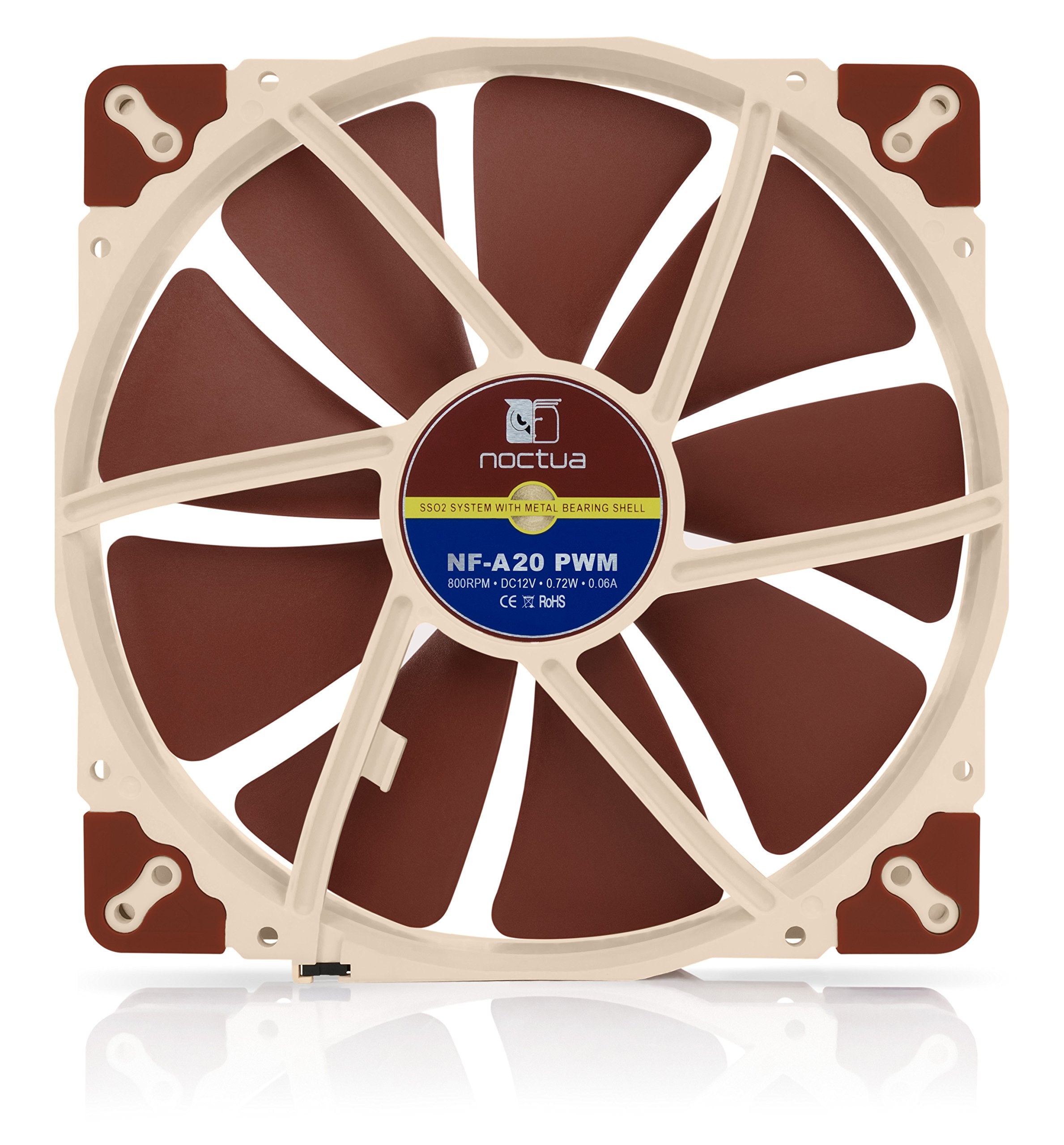 Noctua Nf-A20 Pwm, Premium Quiet Fan, 4-Pin (200X30Mm, Brown)