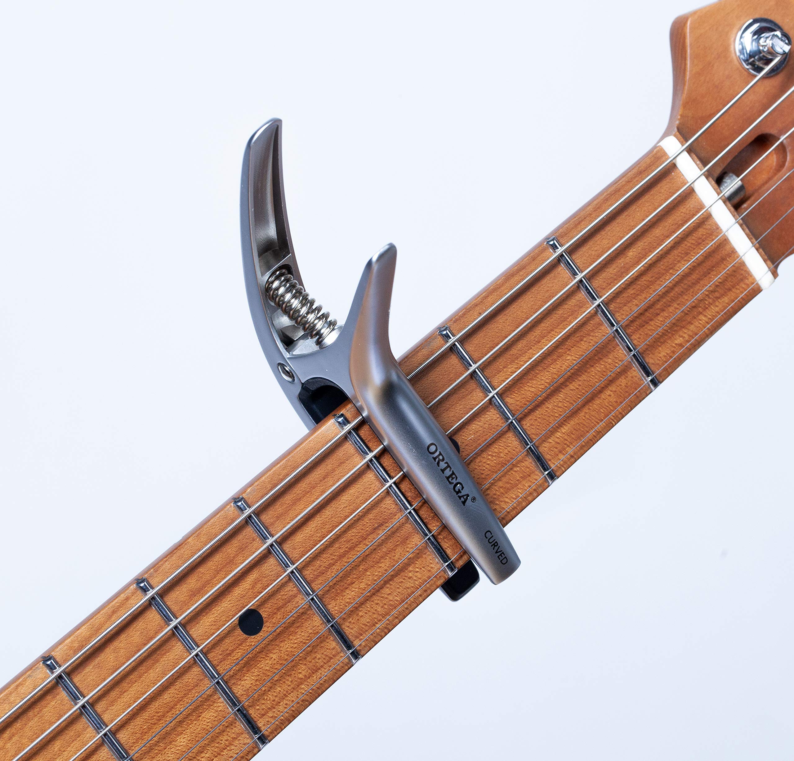 Ortega Guitars Twin Capo Quick Change Clamp Guitars W/Curved & Flat Fretboards (Twcapo Cr)