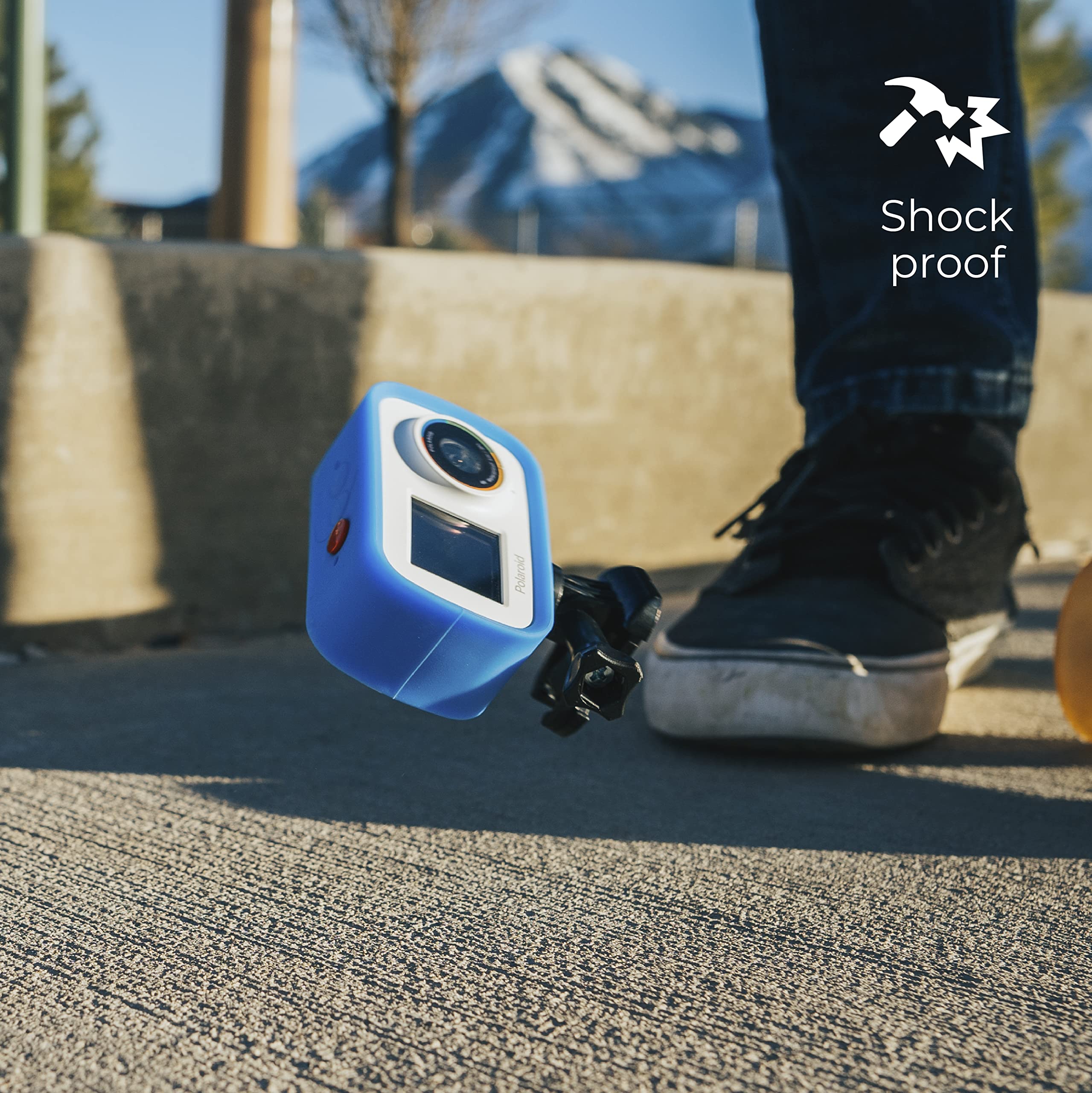 Polaroid Dual Screen Wifi Action Camera 4K 18Mp, Waterproof Sports Polaroid Camera With Built In Rechargeable Battery And Mounti