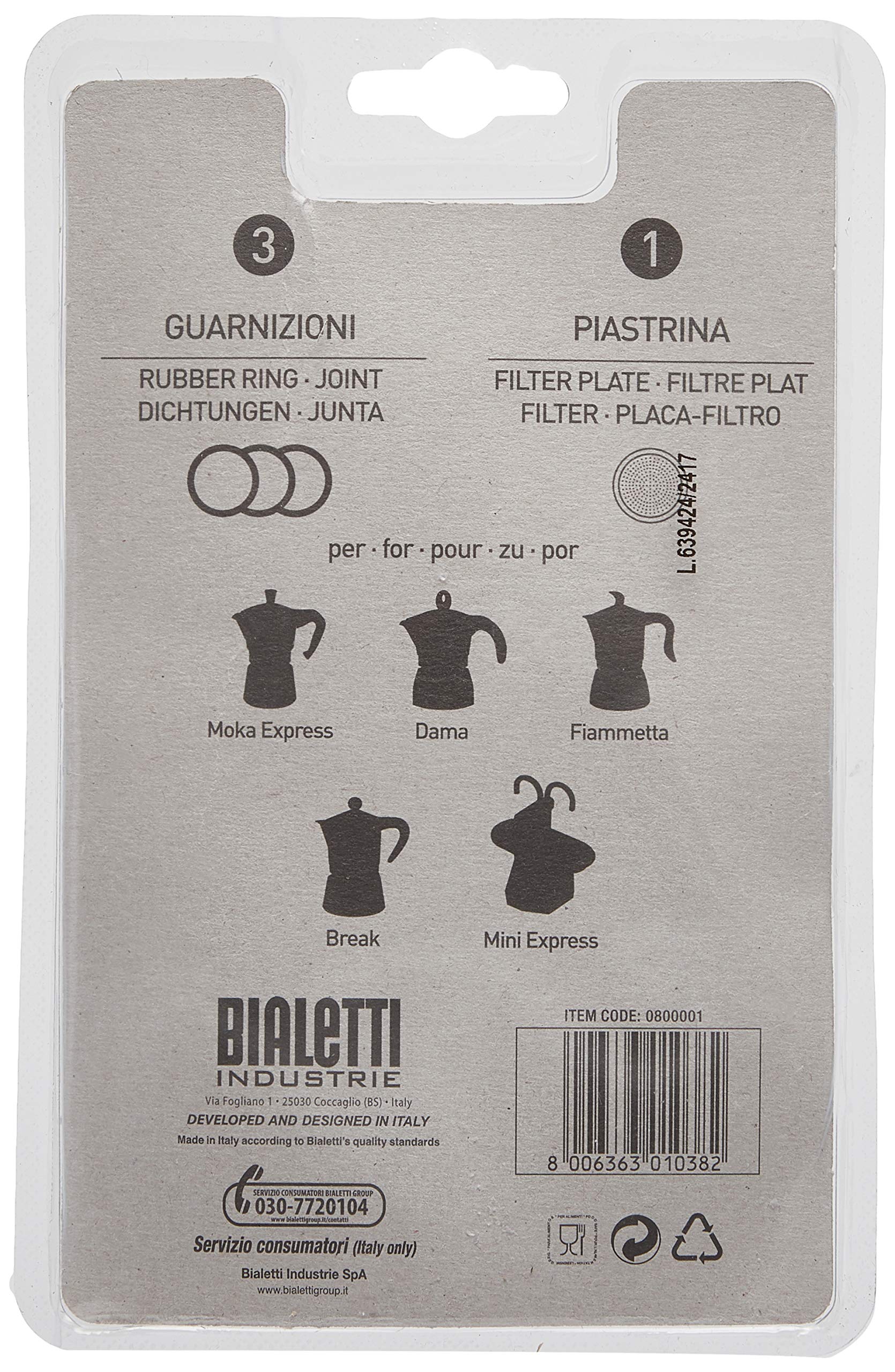 Packing 3 Gaskets And 1 Filter For Aluminum Coffee Pot 1 Cup