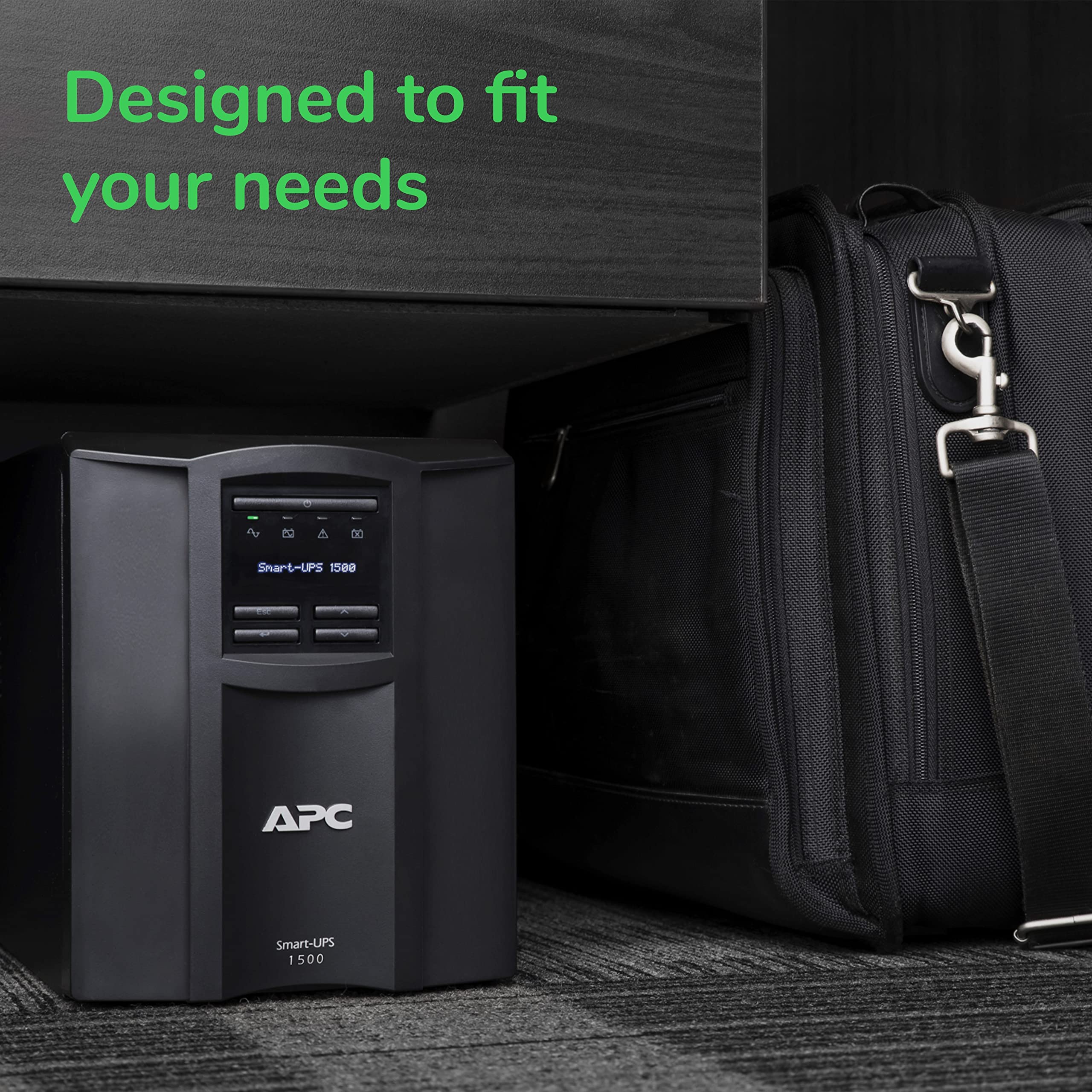 Apc 1500Va Smart Ups With Smartconnect, Smt1500C Sinewave Ups Battery Backup, Avr, 120V, Line Interactive Uninterruptible Power