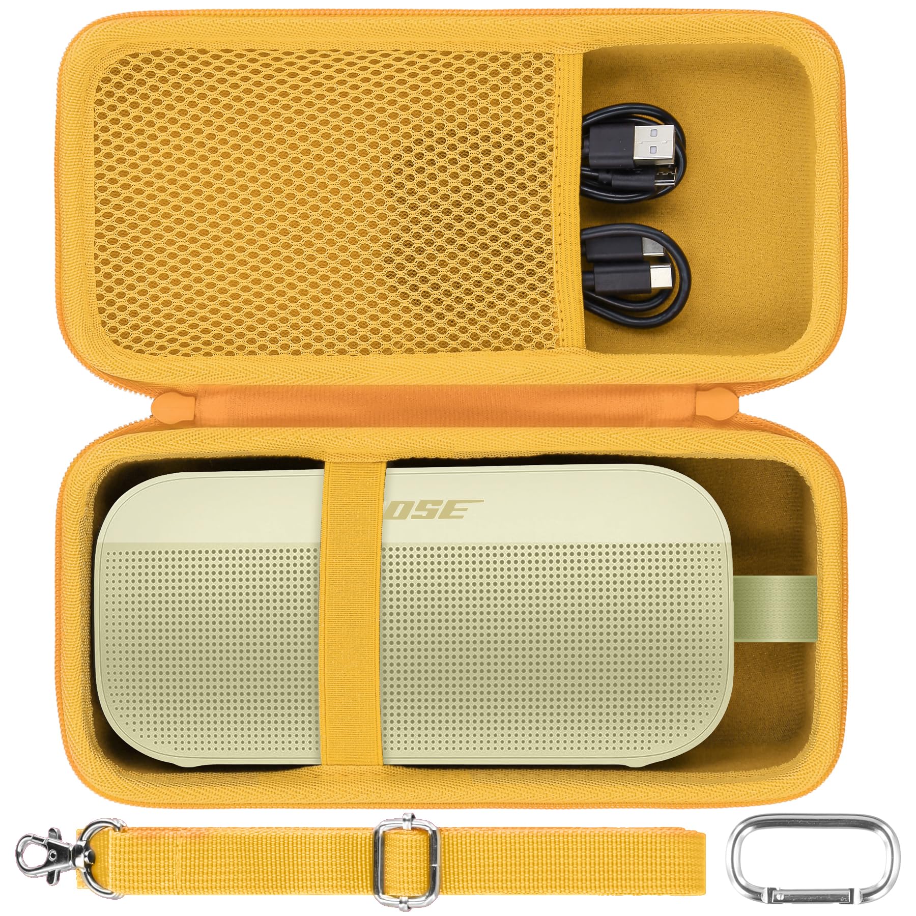 Co2Crea Hard Travel Case Replacement For Bose New Soundlink Flex 2Nd Gen/Bose Soundlink Flex Bluetooth Portable Speaker (Yellow