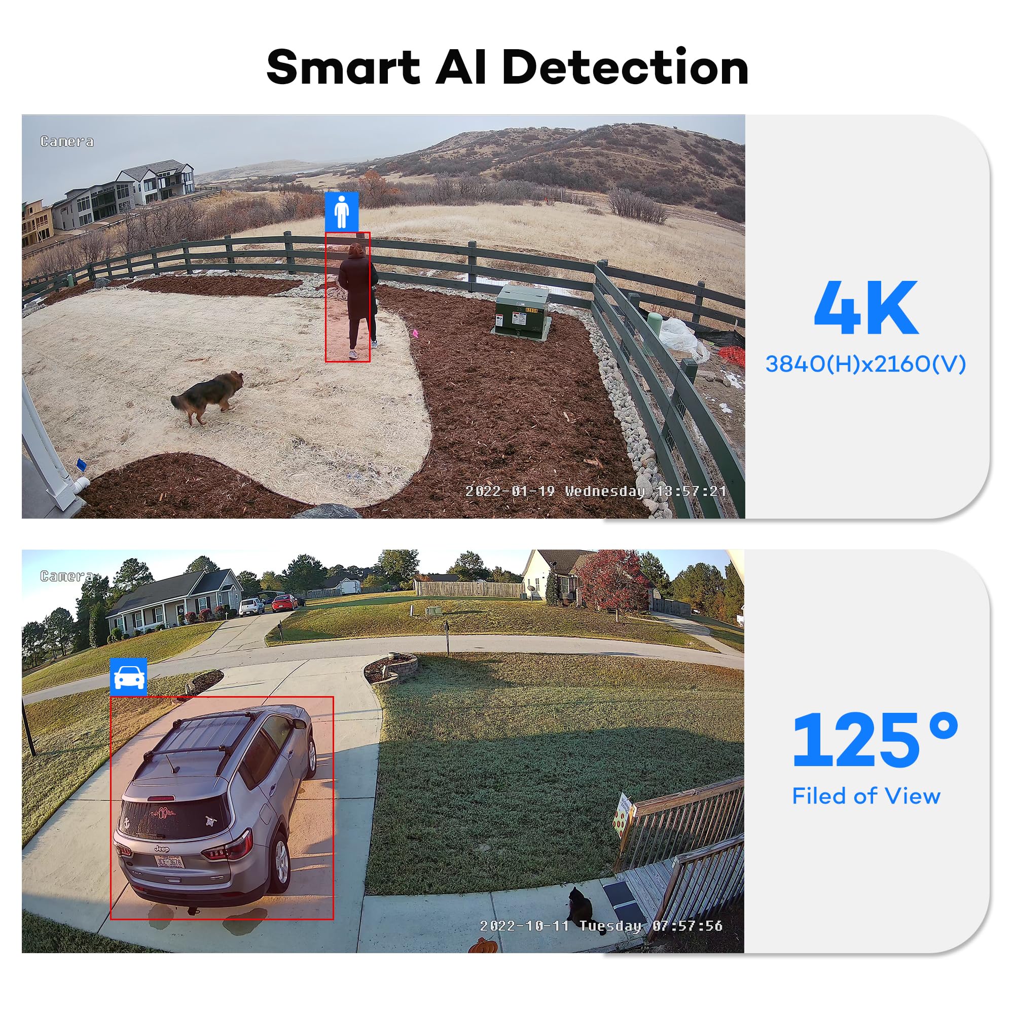 Onwote Wired 4K Nvr Poe Security Camera System, Ai Human Vehicle Detection, 6* 8Mp 125� Wide View Angle Outdoor Ip Cameras, 8 Channel Nvr 2Tb Record Video Audio, Cctv Surveillance For Home Businesses