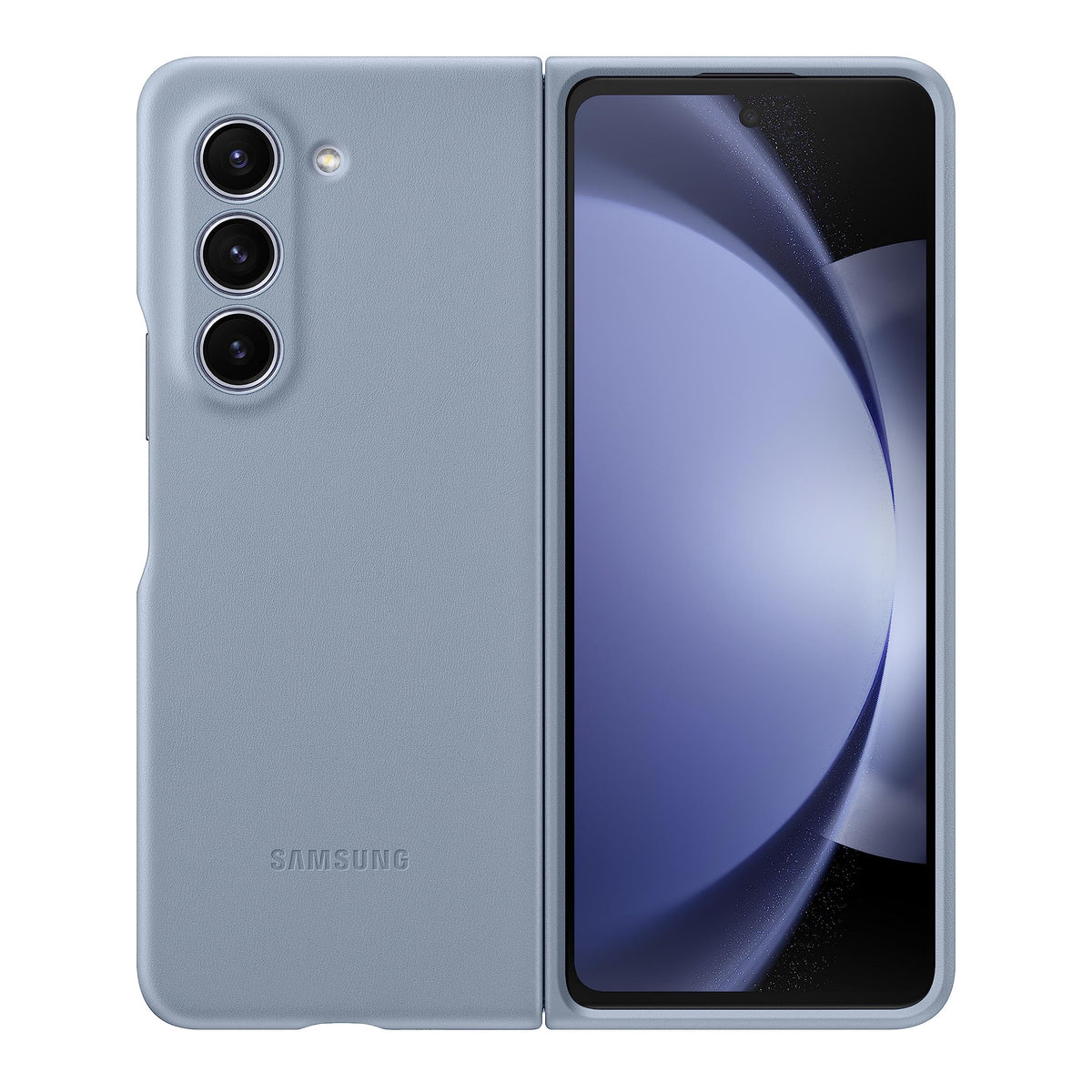 Samsung Galaxy Z Fold5 Eco Leather Phone Case, Snug Fit, Soft Inside, Protective Cover, Icy Blue