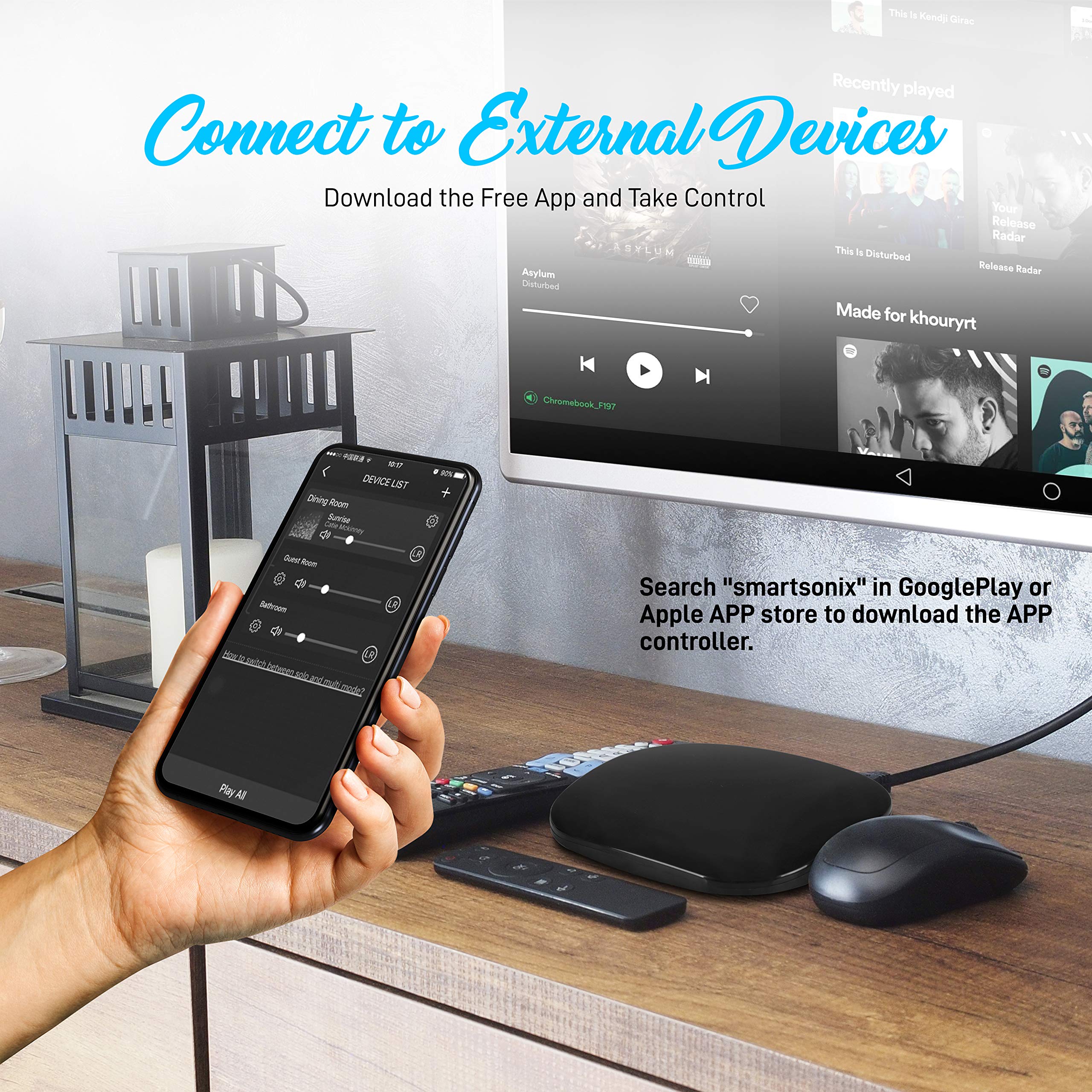 Pyle Wireless Audio Receiver   Connect To Any Audio Player To Stream Music Wifi Over Apple Airplay Or Android Small