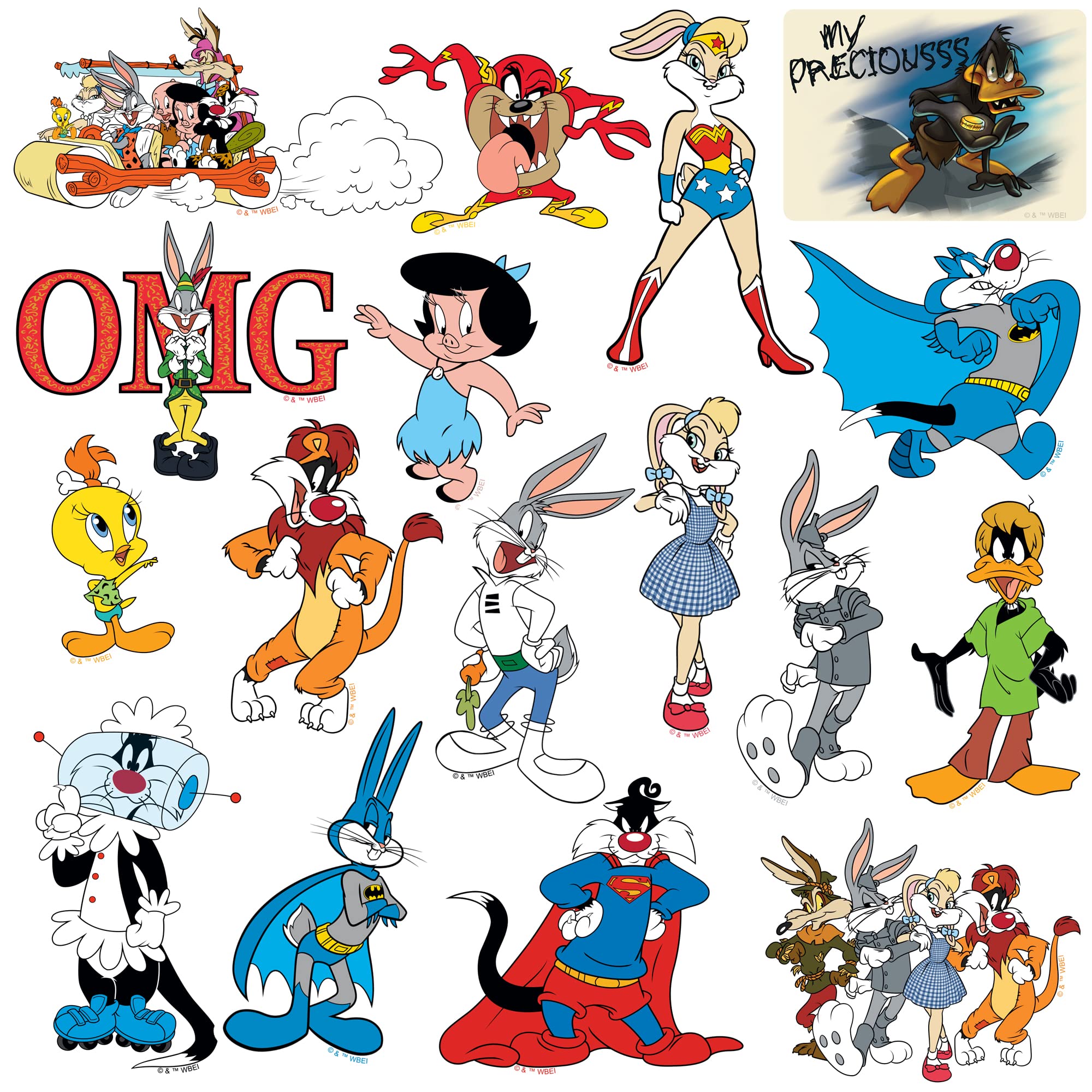 GRAPHICS & MORE Looney Tunes 50ct Vinyl Stickers Variety Pack - Great for Laptops, Water Bottles, Scrapbooking, Indoor/Outdoor Use