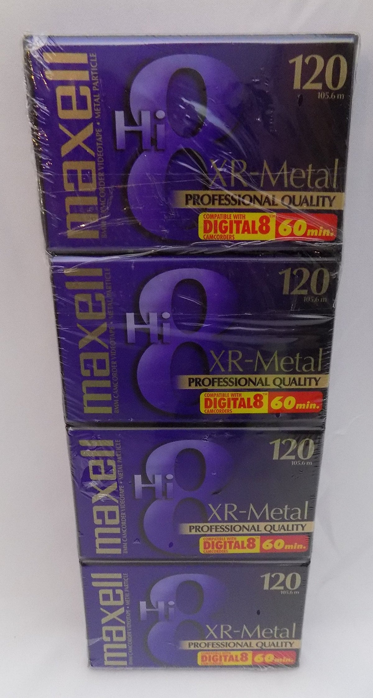 Maxell Xr Metal Professional Quality Hi 8 Camcorder Videotape 4 Pack