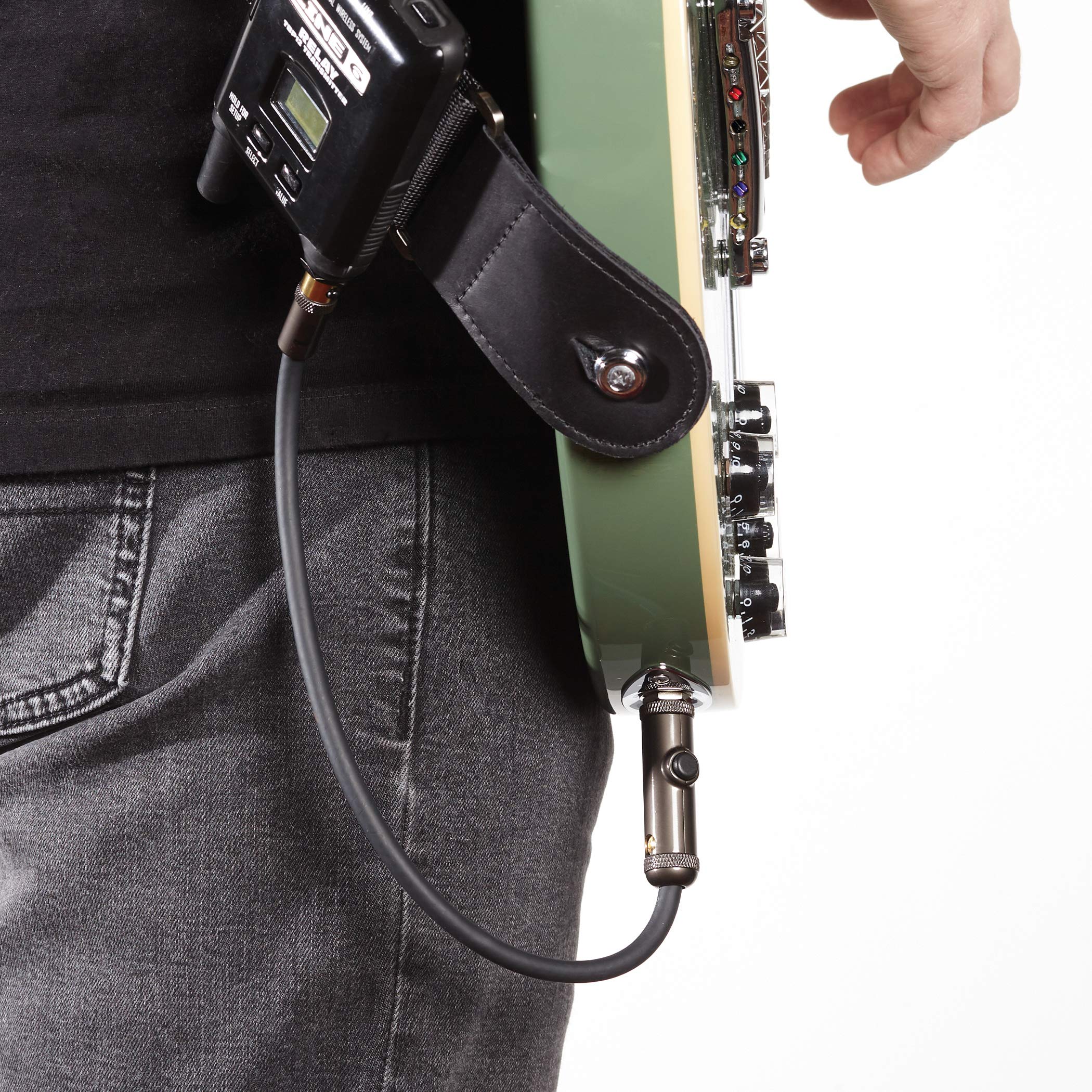 D'Addario Accessories Guitar Cable   Wireless Guitar Cable   Cable Cutter Included   Customizable   2.5 Feet/0.76 Meters   Strai