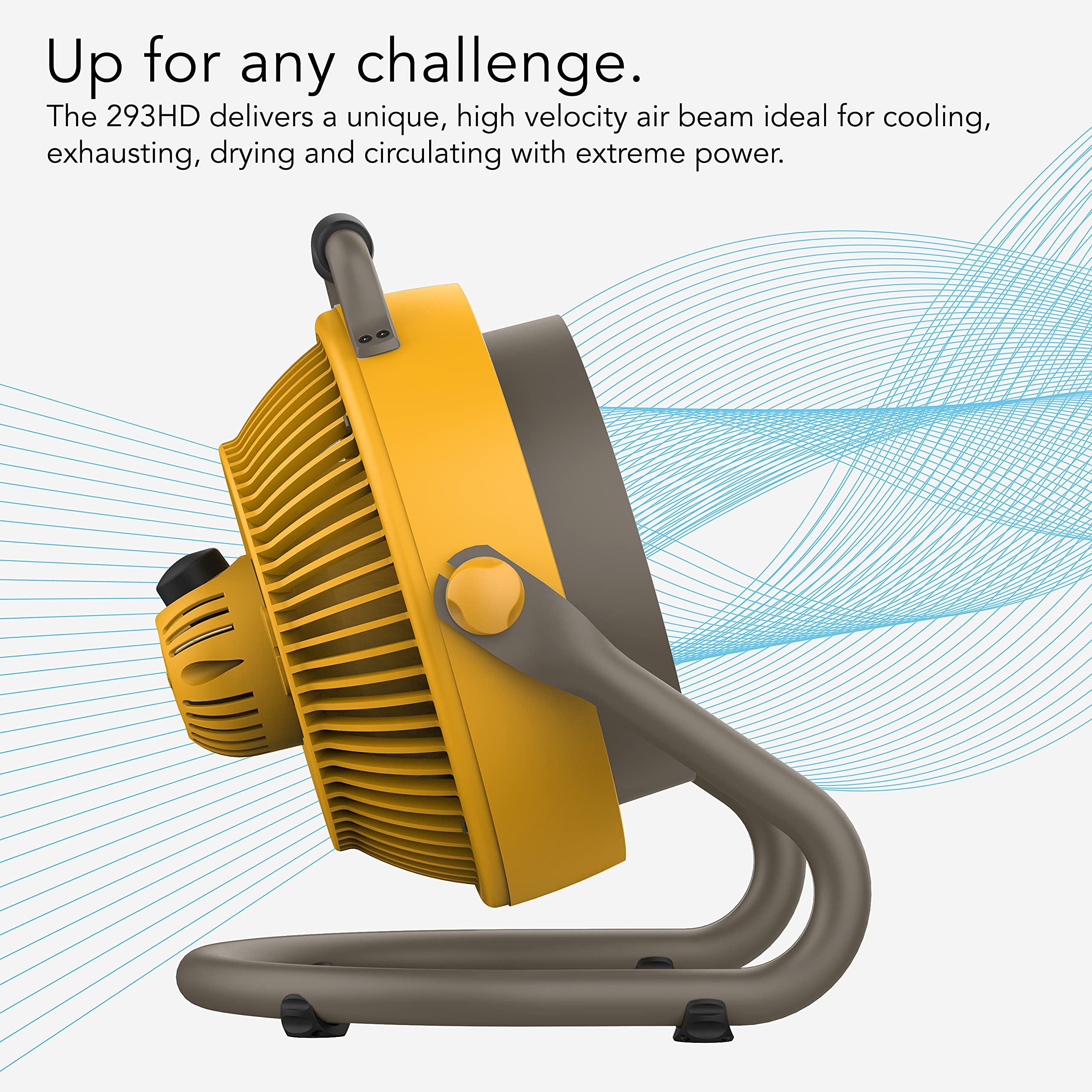 Vornado 293 Large Heavy Duty Air Circulator Shop Fan, Yellow, 16 In.