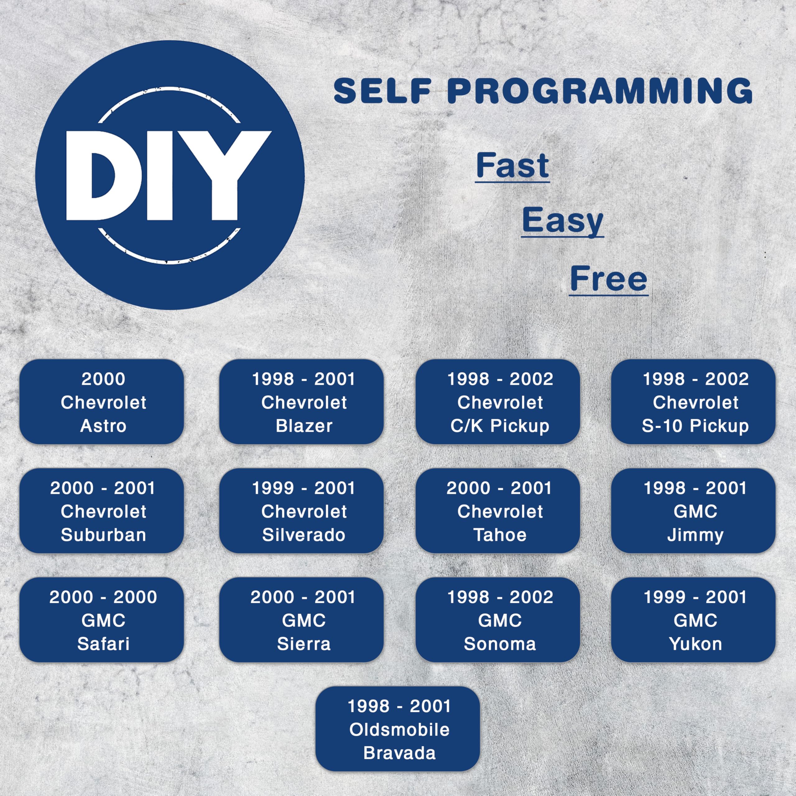 2X Keylessoption Key Fob Replacement For 1998 1999 2000 2001 2002 Chevrolet Chevy Silverado Suburban Tahoe Gmc Sierra Yukon Olds