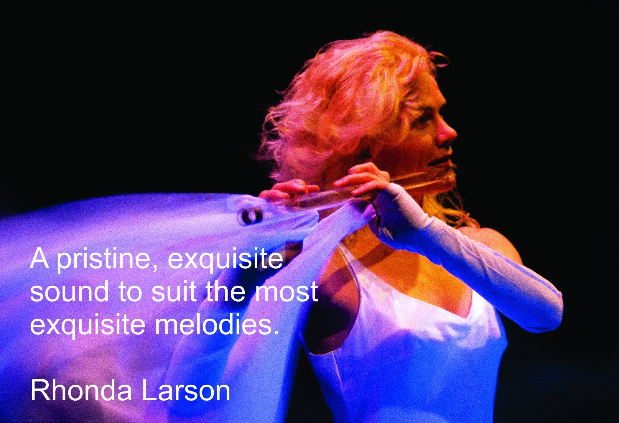 Hall Crystal Flute 11014   Inline Glass Piccolo In D   Rose/Gold