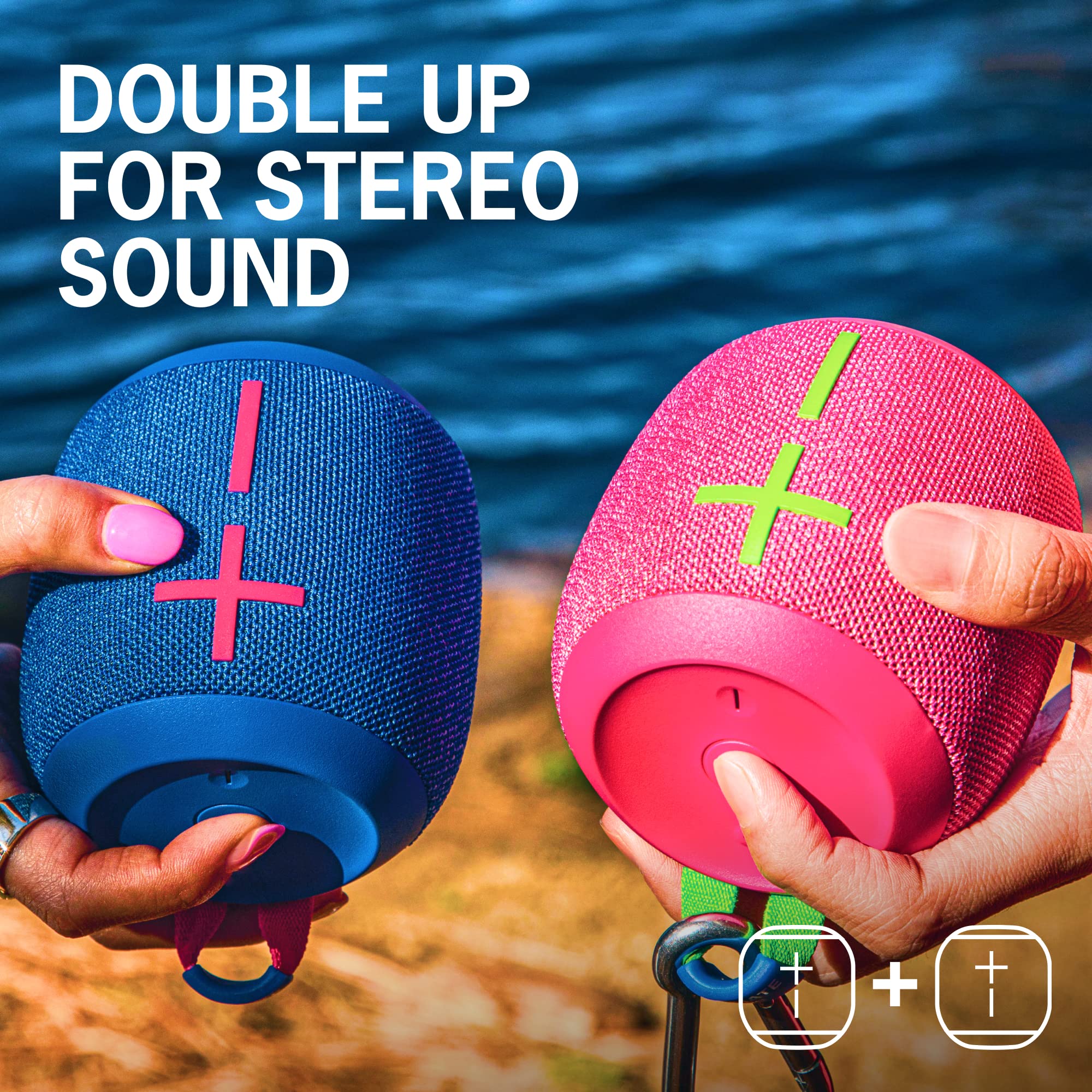 Ultimate Ears Wonderboom 3, Small Portable Wireless Bluetooth Speaker, Big Bass 360-Degree Sound For Outdoors, Waterproof, Dustp