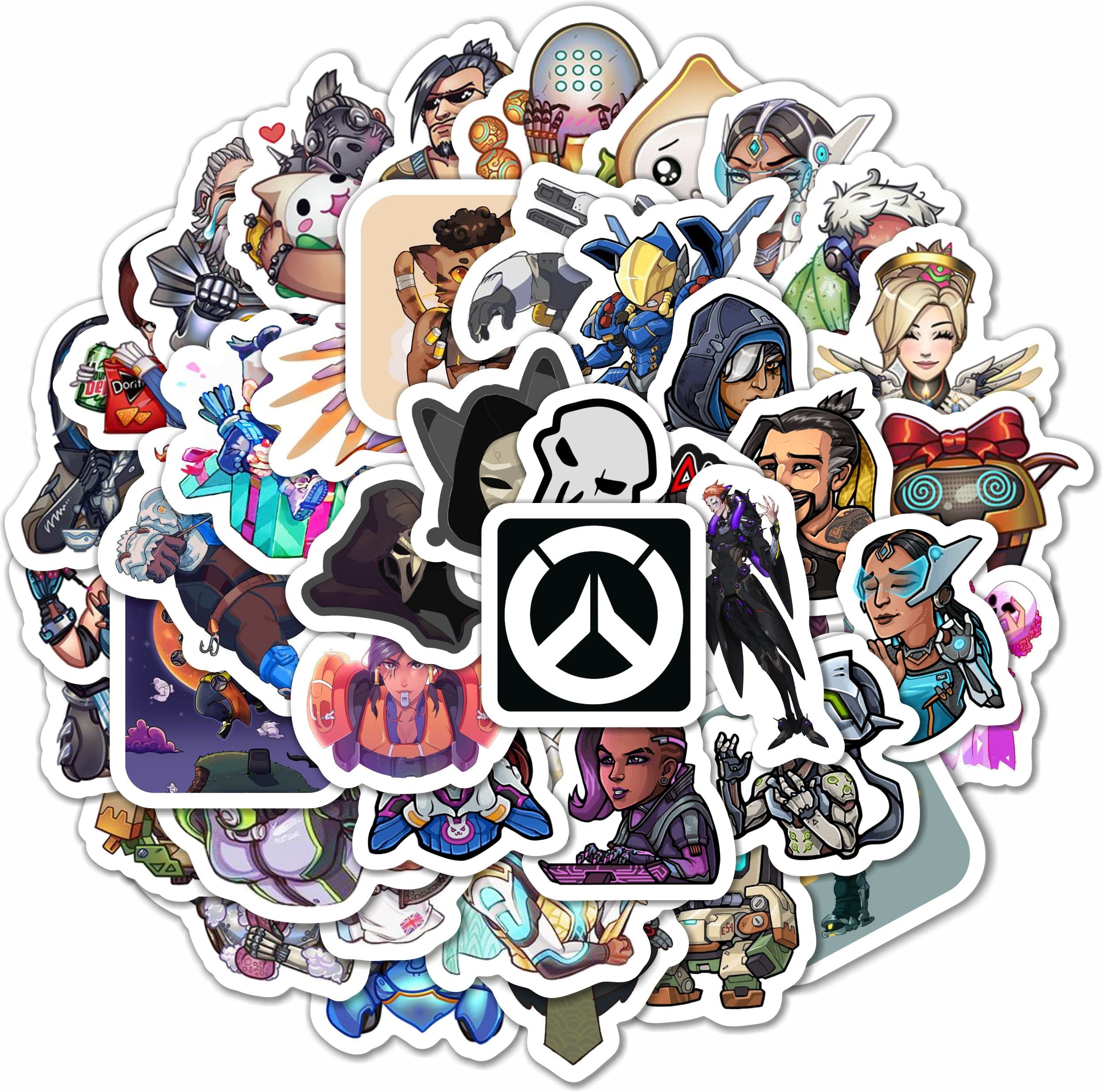 Bulbacraft 102Pcs Overwatch Stickers, Video Game Stickers For Laptop, Game Merchandise, Game Merch, Game Figure, Game Toy, Game