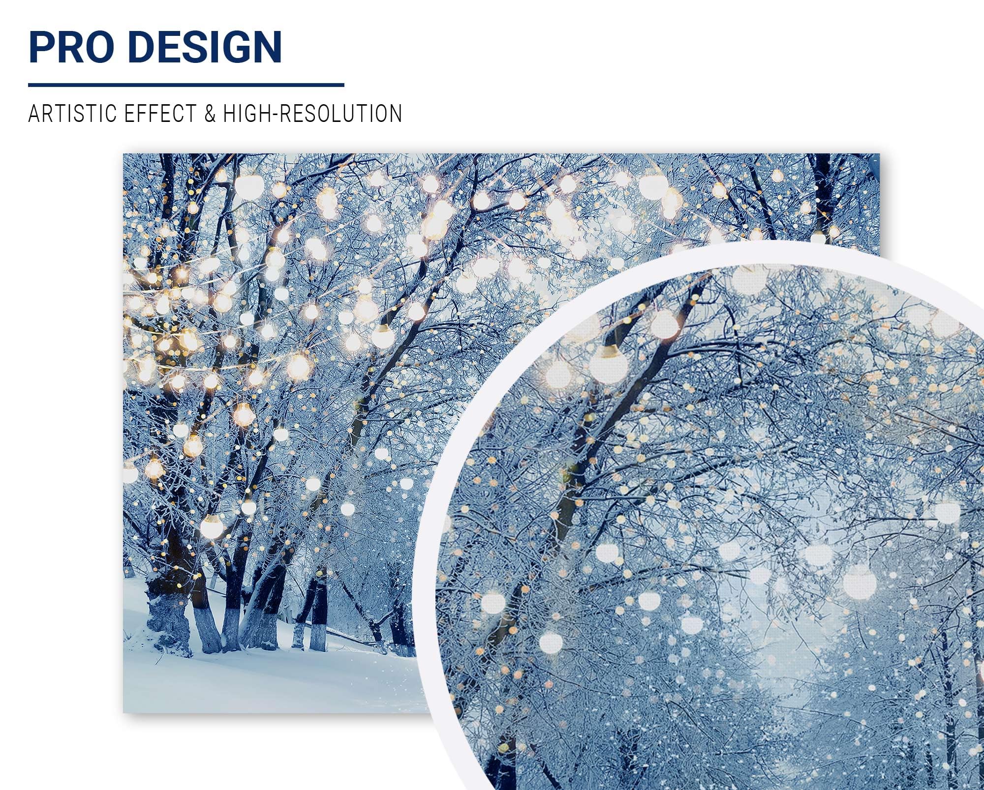 Allenjoy 8 X 6 Ft Winter Forest Backdrop Wonderland Snowflake Photography Background Bokeh Glitter Snow Scene Christmas Party De