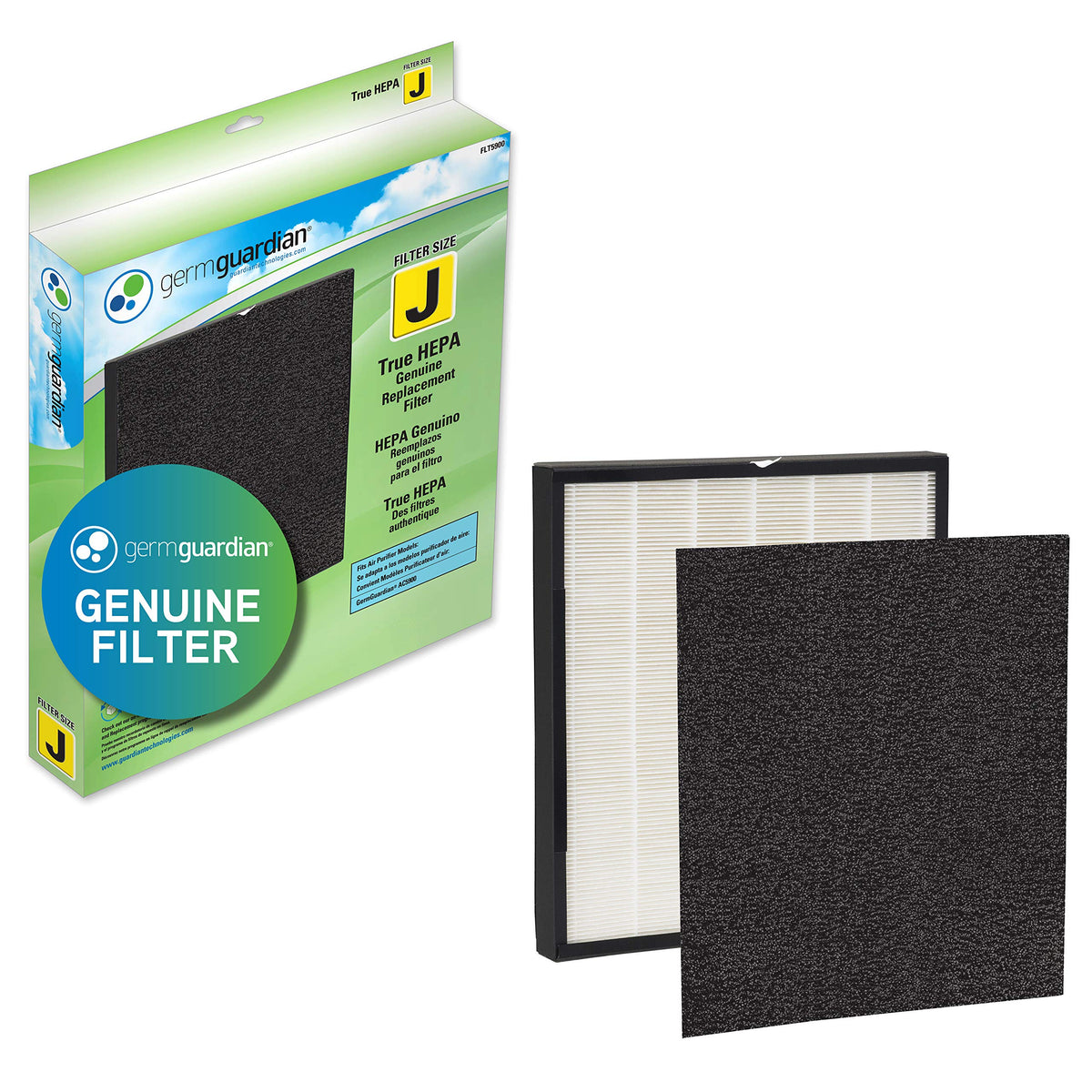 Germguardian Germ Guardian Flt5900 True Hepa Genuine Air Purifier Replacement Filter J With Activated Charcoal Layer For Germgua